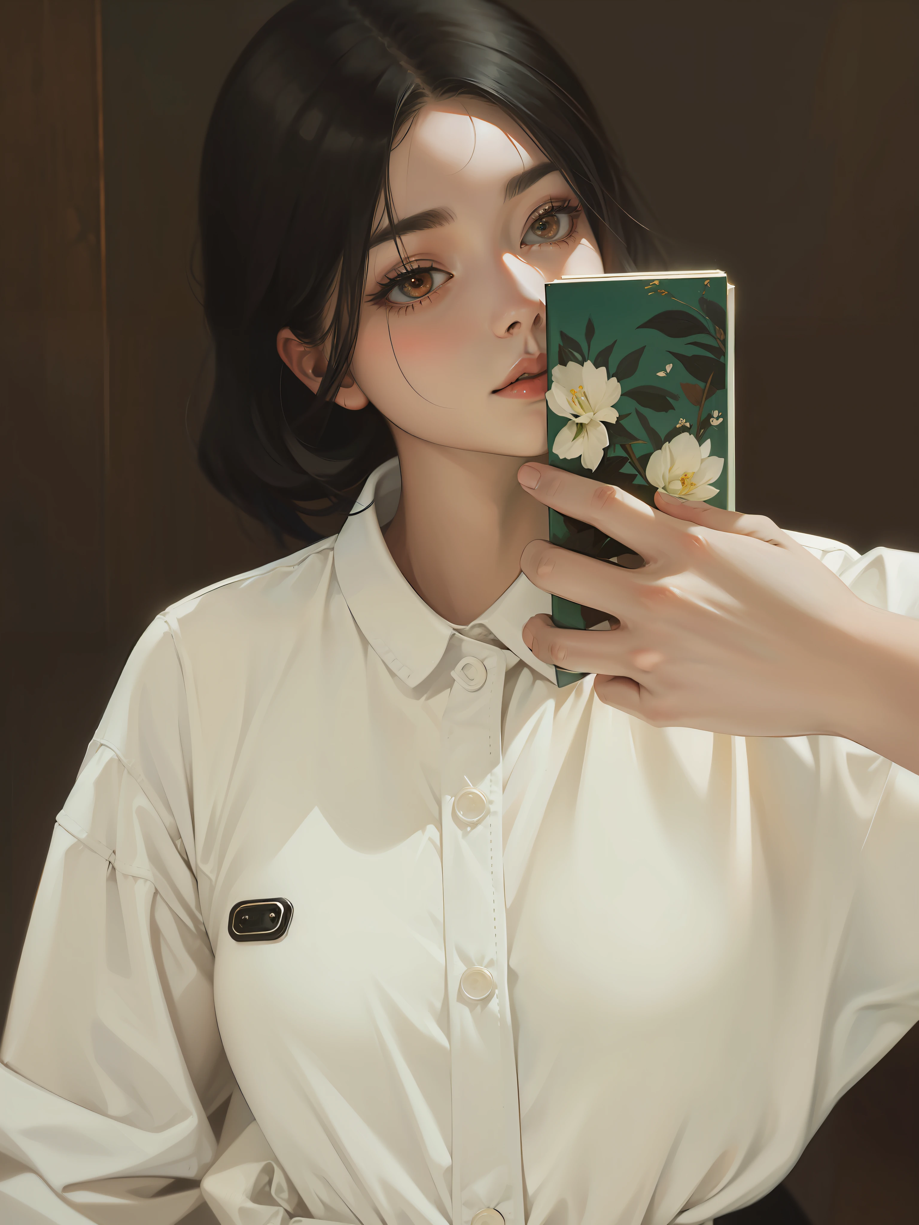 White color hair，red color eyes，Beautiful woman，Works of masters，detailed detail，high qulity，