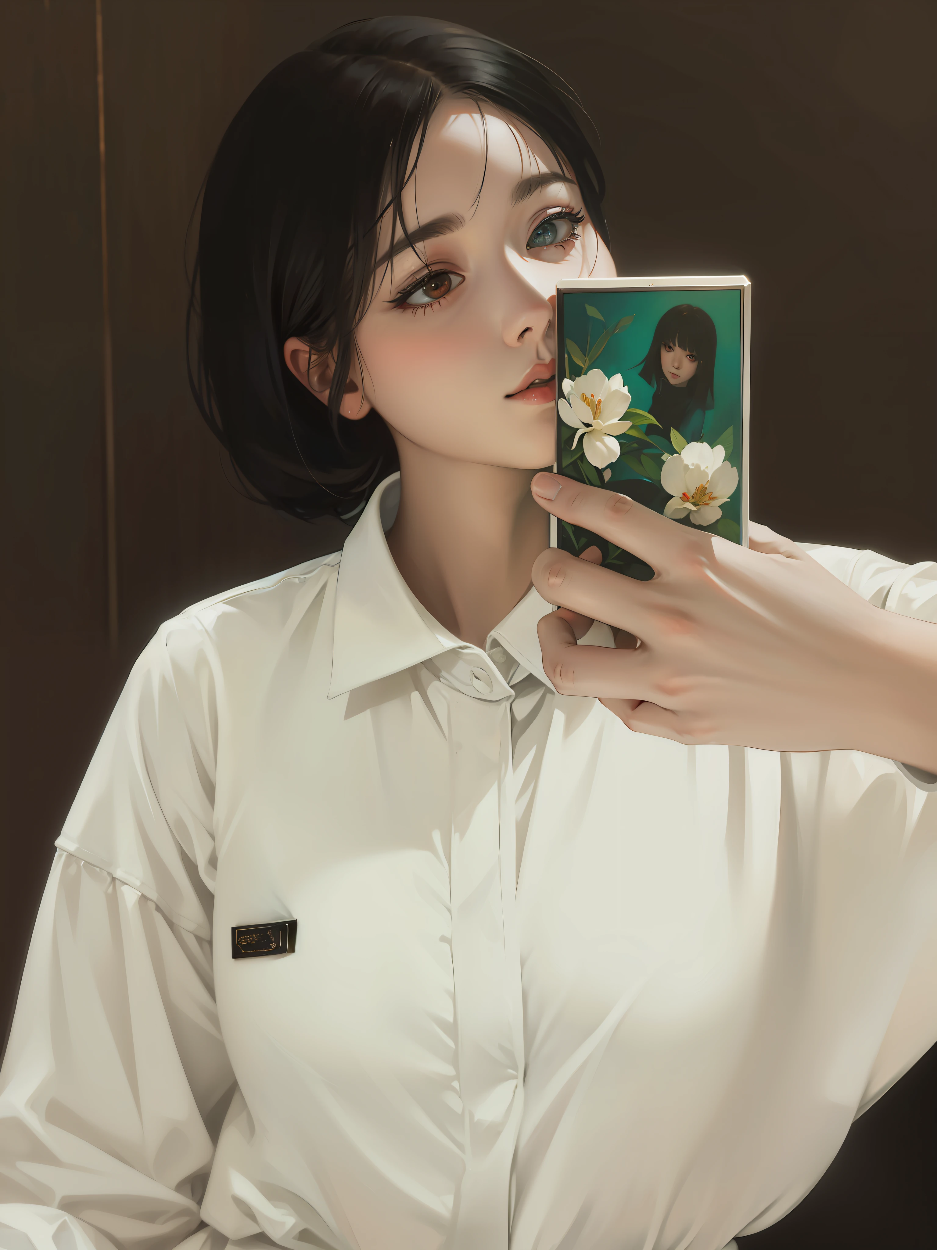 White color hair,red color eyes,Beautiful woman,Works of masters,detailed detail,high qulity,