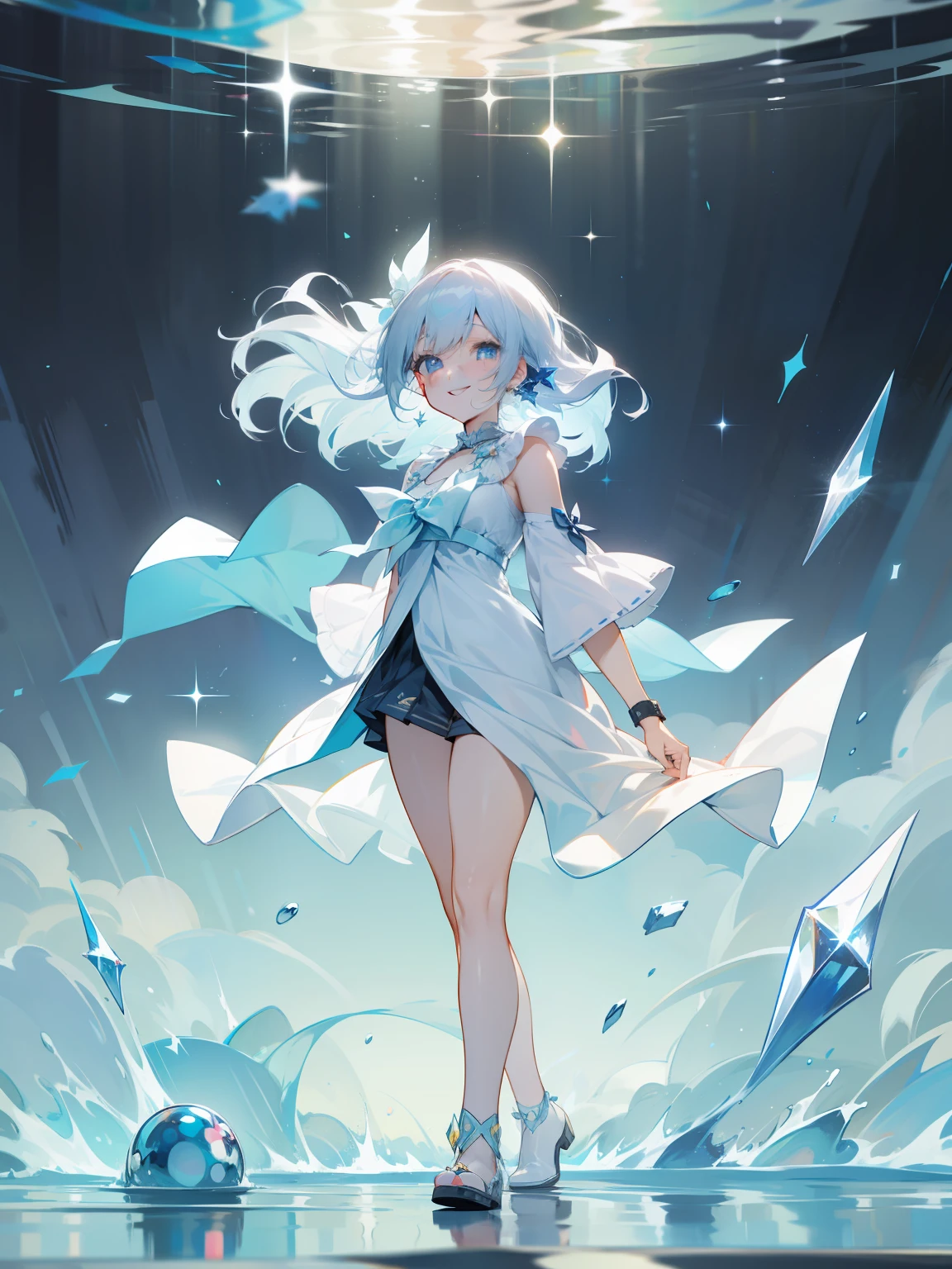 Sparkling eyes、a smile