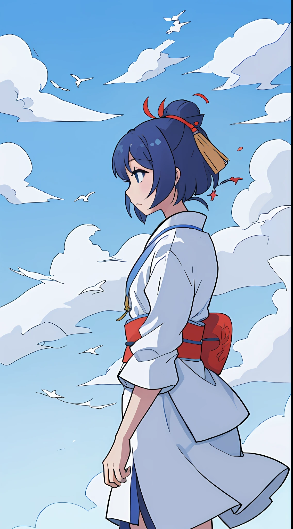 Skysky,blue-sky,Into the cloud,夏天,Background with,Fashionable