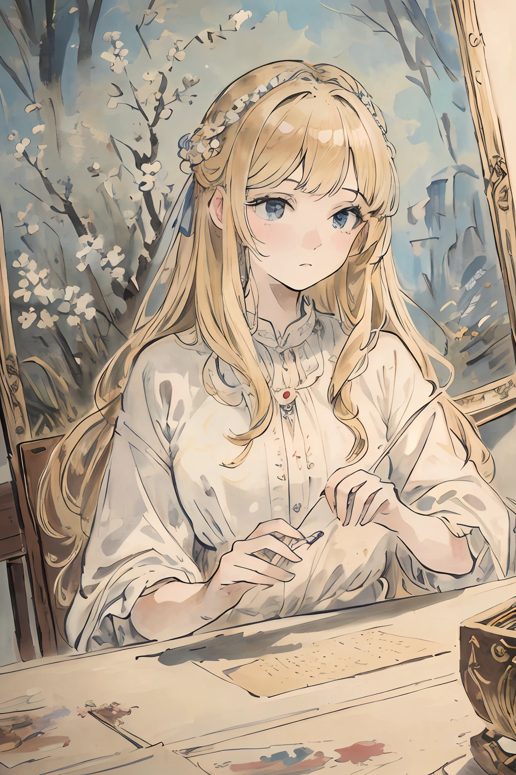 masterpiece, best quality, an extremely delicate and beautiful girl,an extremely delicate and beautiful, world masterpiece theater, ultra-detailed, highly detailed, best quality, blonde hair, highres, extremely detailed,1girl, best quality, illustration, looking at viewer, impasto, canvas, oil painting, realistic, realist ,real,