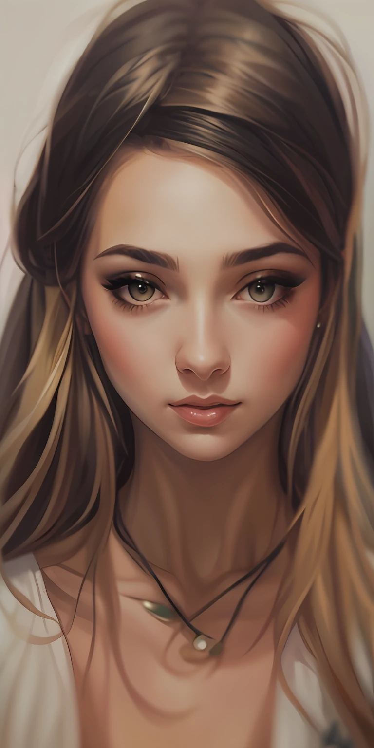 um close up de um desenho de uma mulher com cabelos longos, retrato Artgerm, inspirado no WLOP, Artgerm detalhado, WLOP : : 5, Artgerm. High detail, retrato suave, muito detalhado rosto bonito, por WLOP, retrato de fantasia fosco detalhado, em estilo de WLOP, rosto bonito detalhado, lindo retrato do rosto, WLOP |