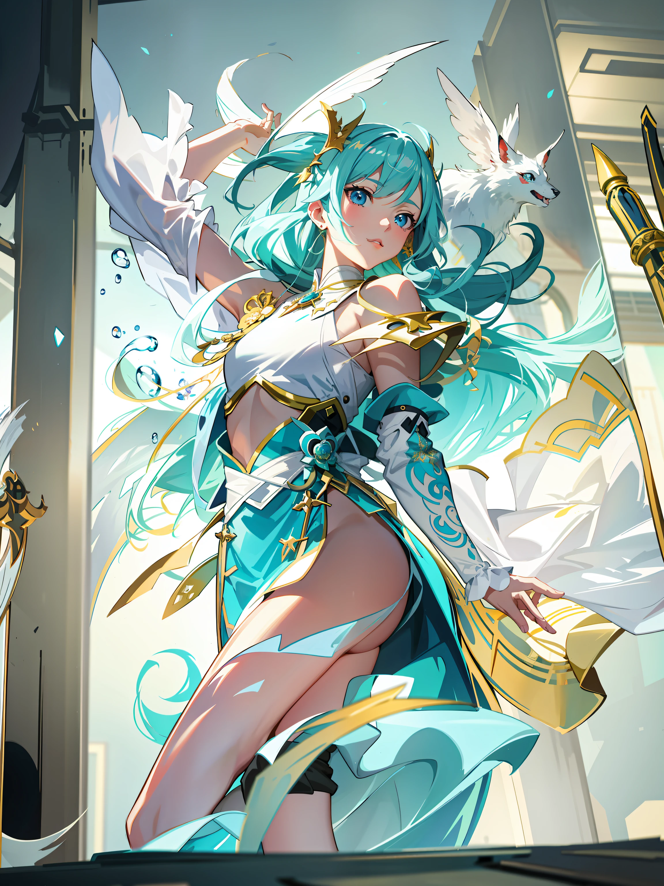 Anime - a stylistic artwork of a woman with a sword and a dress, rossdraws sakimimichan, trending on artstation pixiv, Portrait Chevaliers du Zodiaque Fille, knights of zodiac girl, Digital art on Pixiv, Anime goddess, Artgerm on ArtStation Pixiv, Kushatt Krenz Key Art Women, rossdraws 2. 5