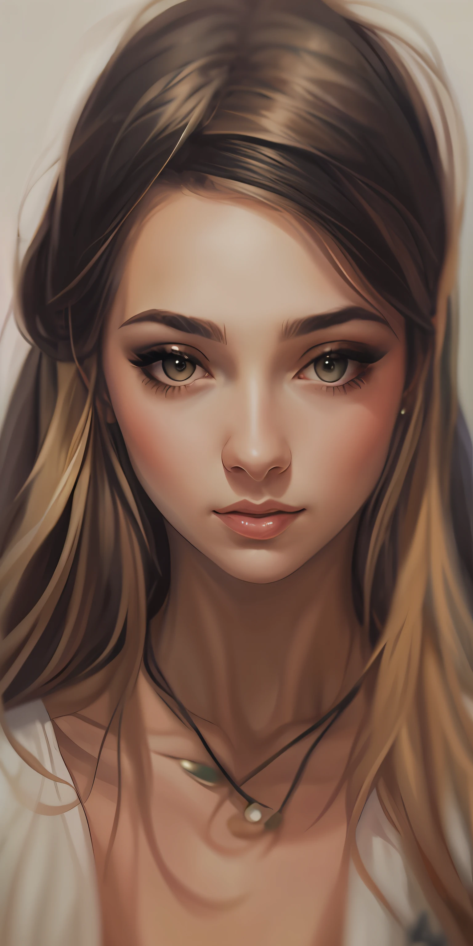 um close up de um desenho de uma mulher com cabelos longos, retrato Artgerm, inspirado no WLOP, Artgerm detalhado, WLOP : : 5, Artgerm. High detail, retrato suave, muito detalhado rosto bonito, por WLOP, retrato de fantasia fosco detalhado, em estilo de WLOP, rosto bonito detalhado, lindo retrato do rosto, WLOP |