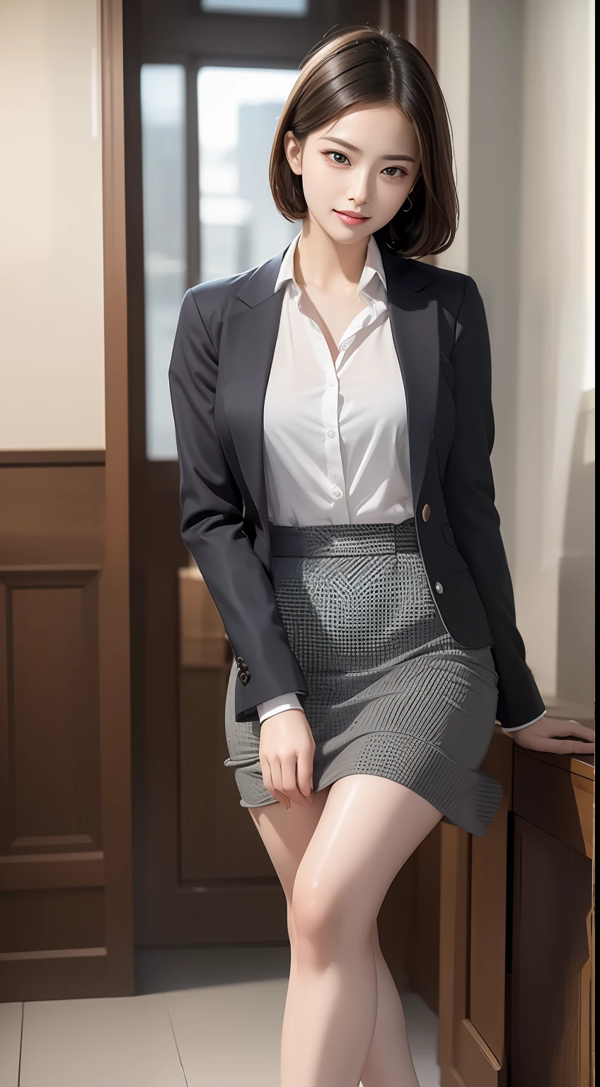 (Masterpiece:1.2), (Best quality), (Full body like:1.3) ,(Ultra detailed), (8K, Intricate), (Lens 135mm,F1.8), (Photorealistic)(Black background:1.3), Portrait photography,(dynamicposes),Side lighting,Edges are lit,Best shadow,Area light source,Perfect anatomy,Perfect face shape,Perfect for women,First-class female body,Refines skin texture,Fine cloth pattern,Meticulous beauty,Delicate and delicate skin,highlydetailed skin,paleskin,Delicate hair,glistning skin,top Quority, realisticlying, 8K, k hd, 1 rapariga, (Full body like:1.3), schools,, blazer jacket, 校服,Visible nipple, The skirt is boldly pulled up, (legs are open), bend the knees and open the legs, The hairstyle is slightly shorter, Buttoned shirt flutters
