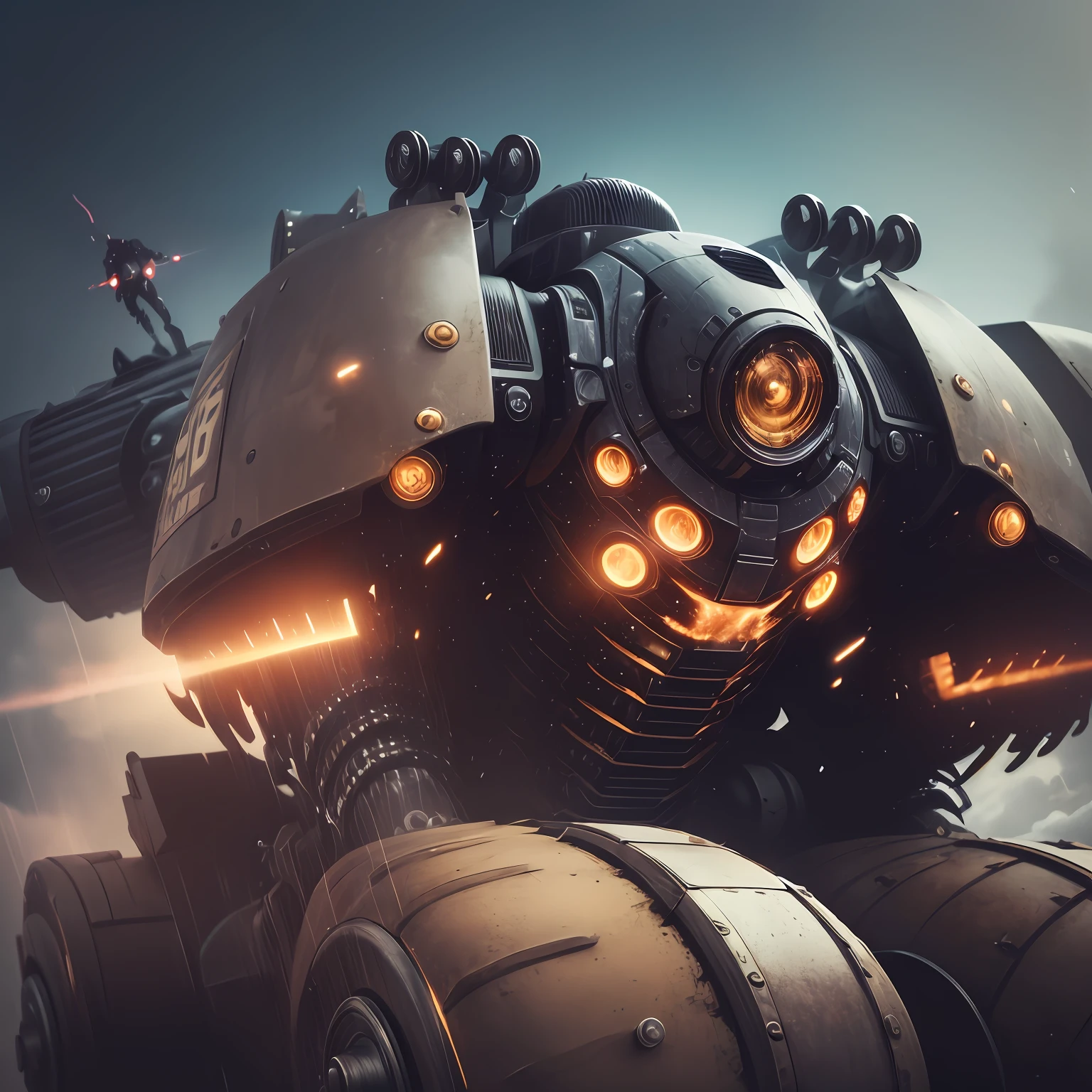 超A high resolution:1.2) Pacific Rim style, （Mottled rusty metal texture）, （Six-legged walking tank:1.6）, （Six-legged walking tank:1.6）, tanks, Walking tanks, cannon, Giant cannons, (heavily armored:1.1), (non-humanoid), ( (8K:1.27), Top image quality, tmasterpiece, god light, Depth of field, back lit lighting, Close-up, Atmospheric perspective, in a panoramic view, Nikon, Ultra-wide angle, A high resolution, hyper HD, ccurate, Textured skin, High quality, High details, Award-Awarded, Super detail,Ocean and monster battle scenes