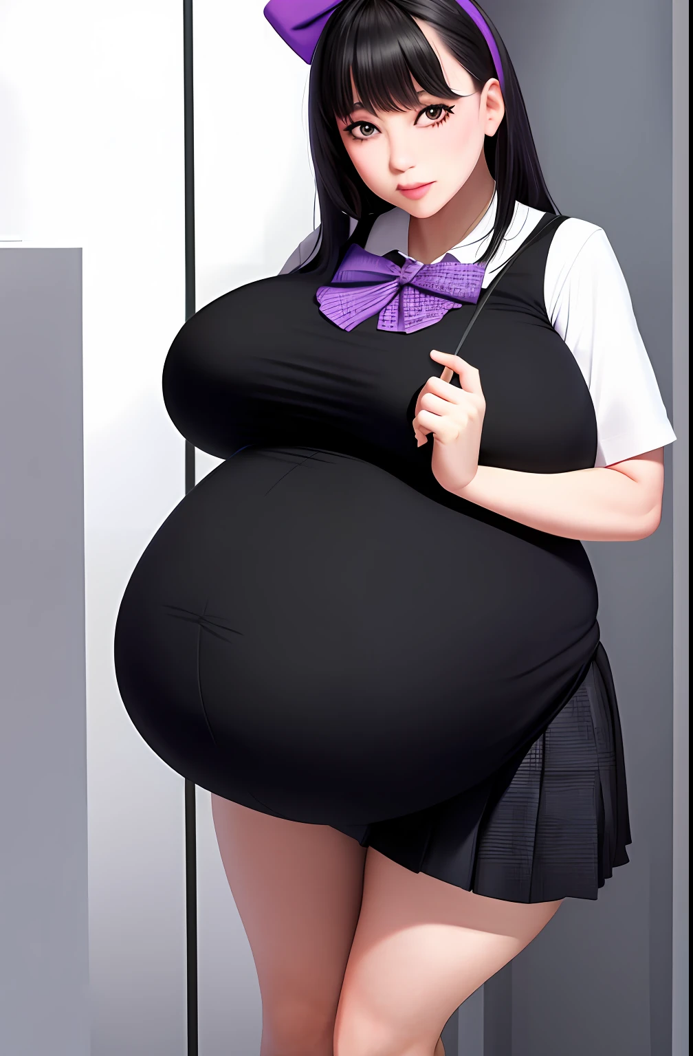 Hair Bow, black hair,Big Baby Bump pregnant, School girl, Big boobs, nipple, cum,16 years girl, Big pregnant Belly, Big Pregnant girl, Largest Belly of Pregnant, Huge Pregnancy Belly, purple eyes