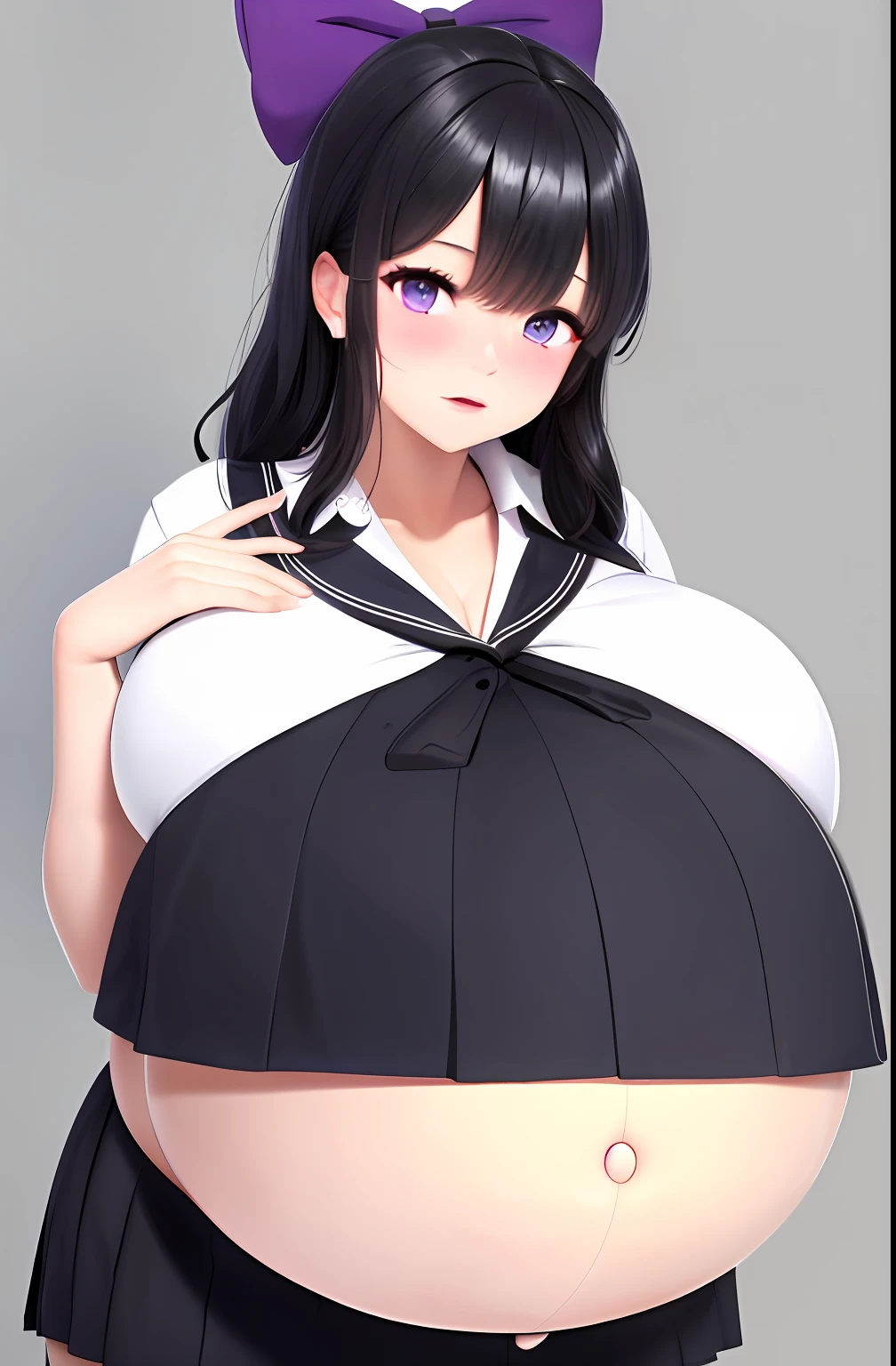 Hair Bow, black hair,Big  Bump pregnant, School girl, Big boobs, nipple, cum,16 yl, Big pregnant Belly, Big Pregnant girl, Largest Belly of Pregnant, Huge Pregnancy Belly, purple eyes