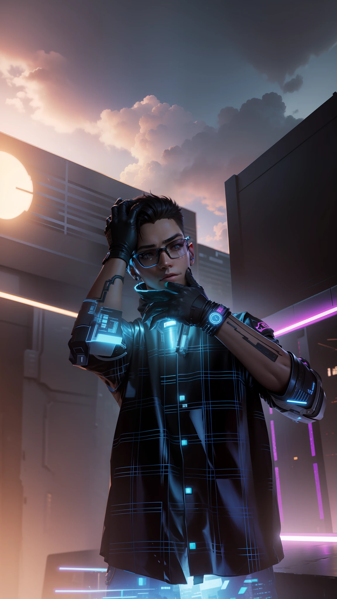 Change background cyberpunk cute boy , realistic face , High quality realistic ,8k ultra realistic,,