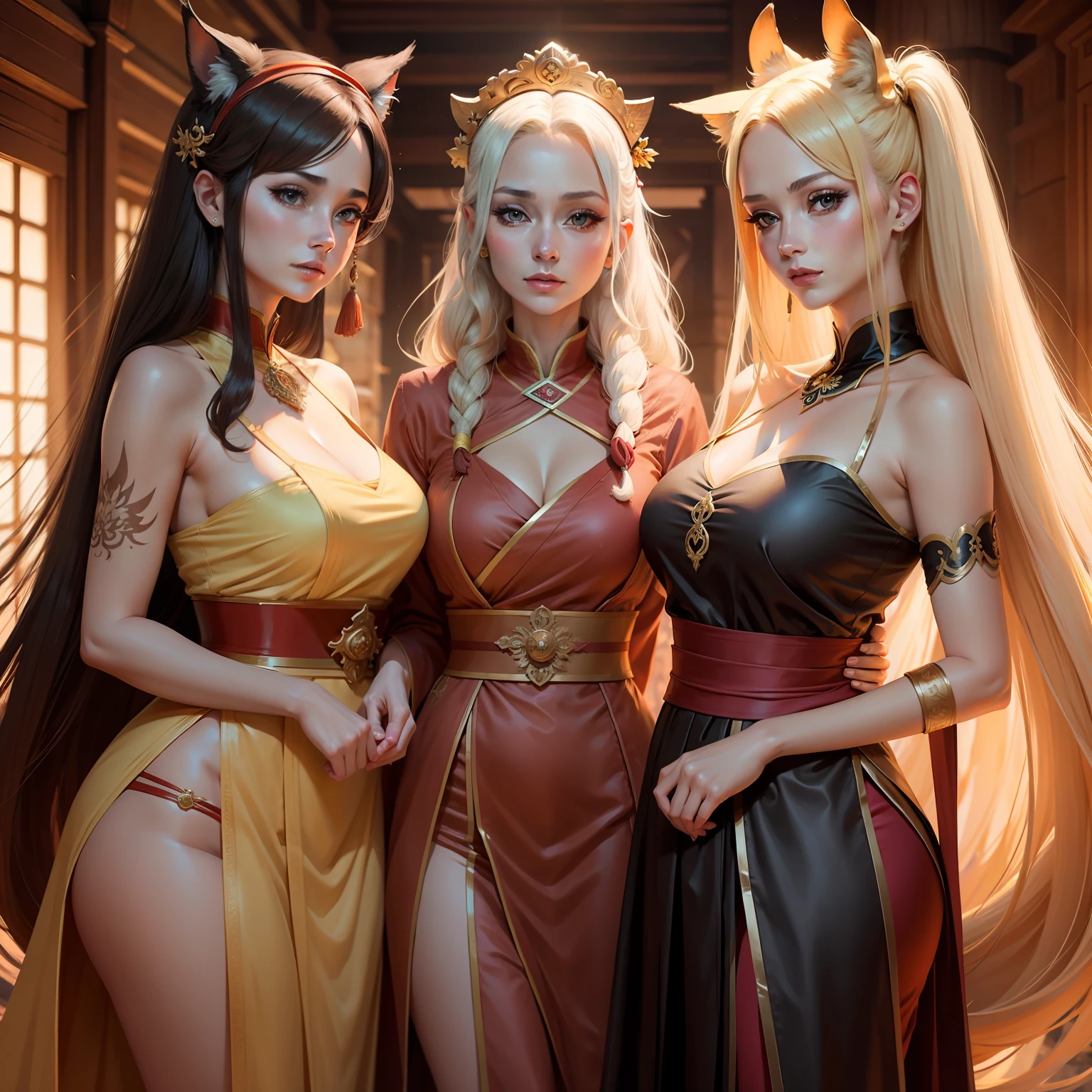 mature,Royal sister,Flattering,Nine Tails,ancient wind,