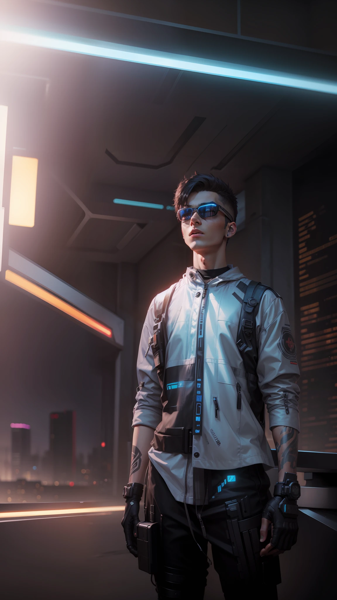 Change background cyberpunk cute boy , realistic face , High quality realistic ,8k ultra realistic,,