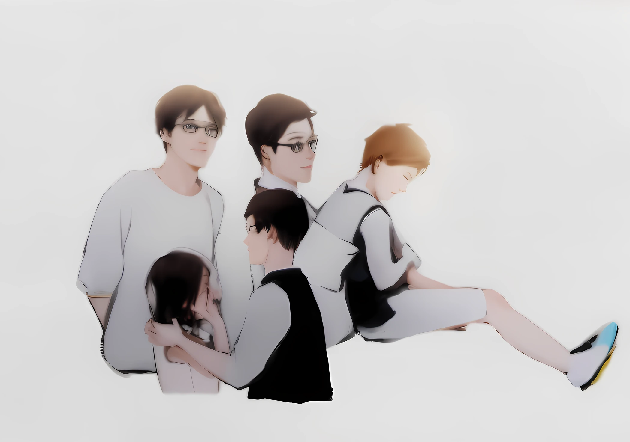 The child's side face