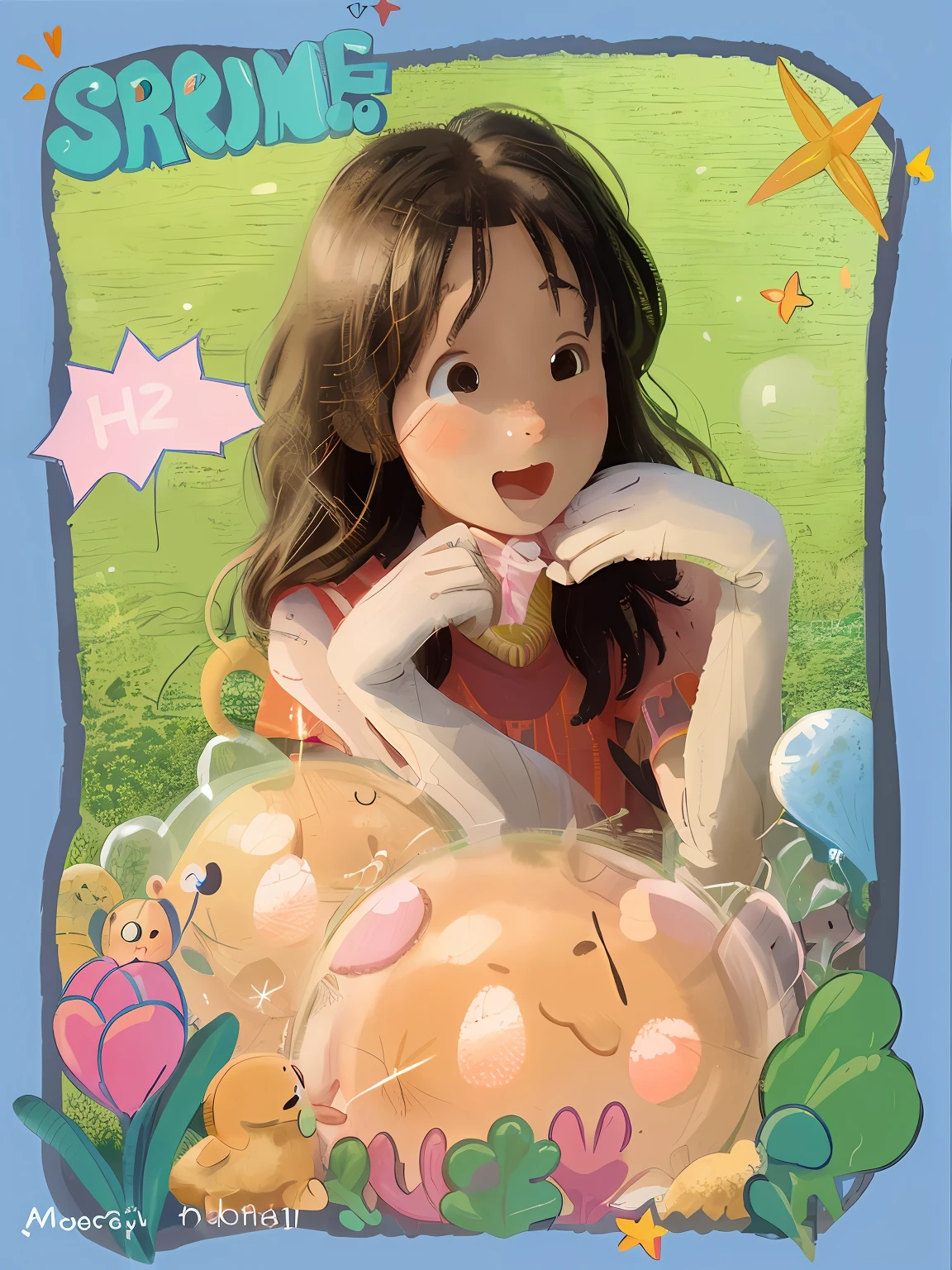 One for girls, zoo, many balloons, happy, happy, perfect quality, clear focus (clutter - home: 0.8), (masterpiece: 1.2) (realistic: 1.2) (bokeh) (best quality) (detailed skin: 1.3) (intricate details) (8K) (detail eyes) (sharp focus), (happy) whole body, two , clean background, long view composition, 85MM SHOT