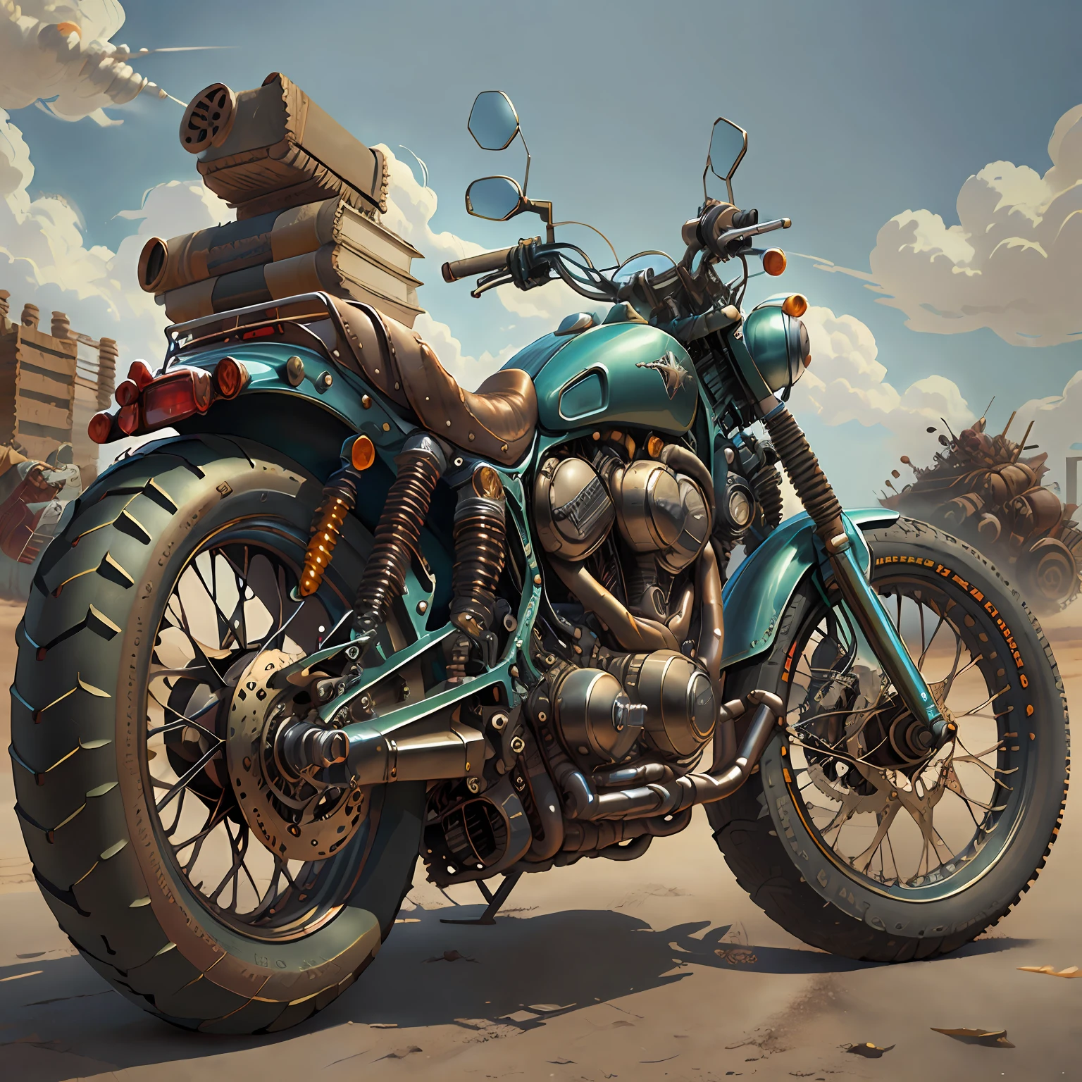 HONDA SHADOW |,Vista Total Mad Max CogPunkAI ,Cores 64 k, ((PRETA)portanto,4D ,