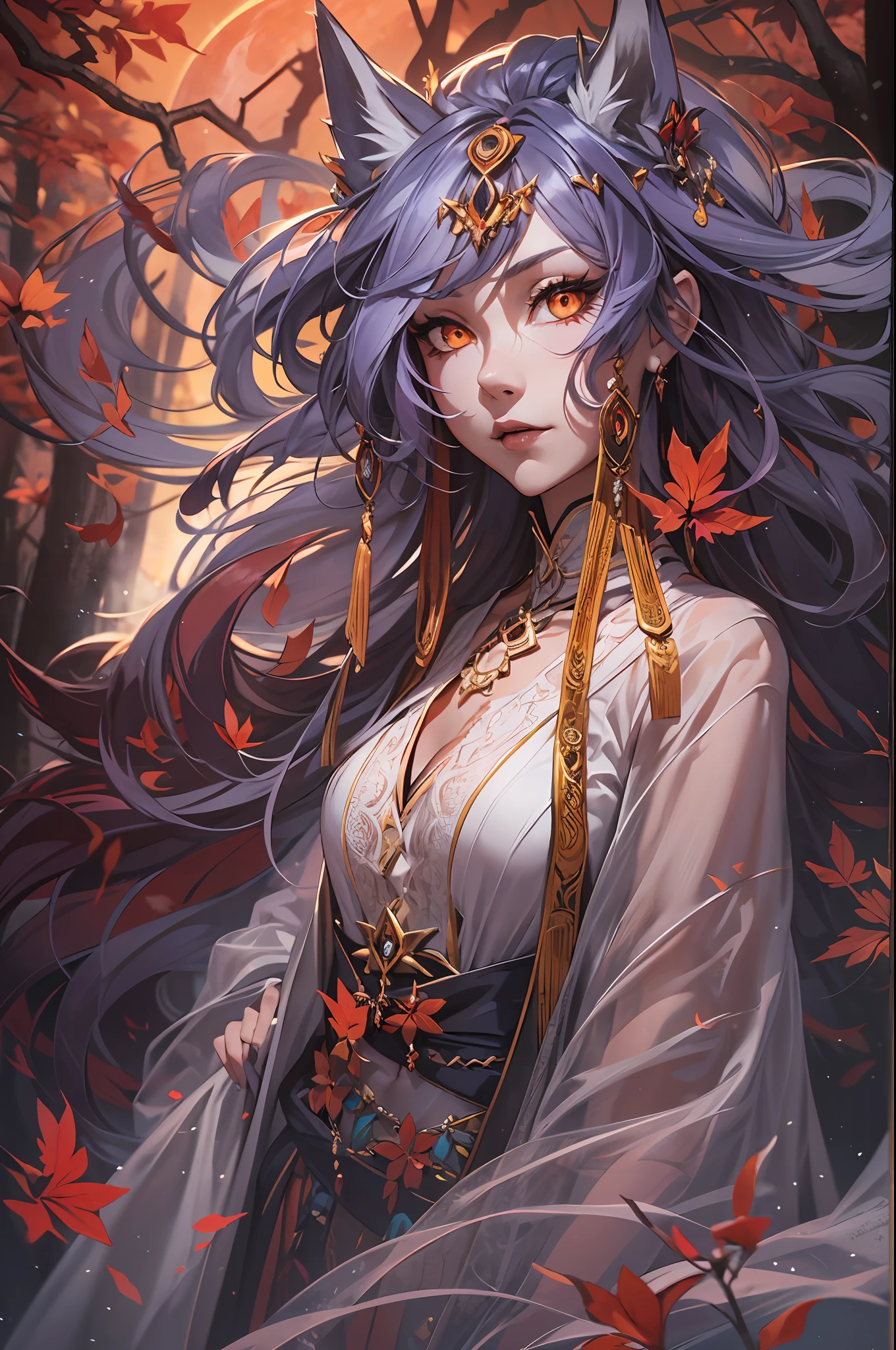 This enchanting image portrays a stunning and alluring nine-tail fox girl, transformed into an evil and dark spirit. With her mesmerizing beauty and ethereal presence, she captivates all who lay eyes upon her.
BREAK
The fox girl's appearance is reminiscent of a celestial being, with her long flowing hair cascading down her back in luscious waves. Her hair possesses an otherworldly glow, radiating shades of dark and mysterious colors. Adorning her head, her ears take on a more pointed and fox-like shape, showcasing her true nature.
BREAK
Her eyes, vibrant and piercing, glow with an intense and malevolent light. They seem to hold centuries of wisdom and cunning, indicating the depth of her power and knowledge. The iris of each eye is a mesmerizing shade of amber or crimson, further adding to her captivating and supernatural aura.
BREAK
The nine-tail fox's body is elegantly adorned with markings, intricately weaving across her skin in elaborate patterns. Each tail, flowing with an ethereal energy, possesses a dark and sinister glow. They curl and twist around her body, adding to her mysterious and seductive allure.
BREAK
The fox girl's attire is both revealing and ethereal, carefully crafted to accentuate her feminine charms. She wears a flowing and translucent garment, which drapes around her figure like a dark and bewitching mist. The fabric shimmers with an otherworldly luminescence, creating an enchanting and alluring effect.
BREAK
The image is set against a backdrop of a moonlit forest, where the shadows dance and the atmosphere is thick with a sense of foreboding. The moon's glow casts an eerie and haunting light, heightening the ethereal and mystical ambiance.