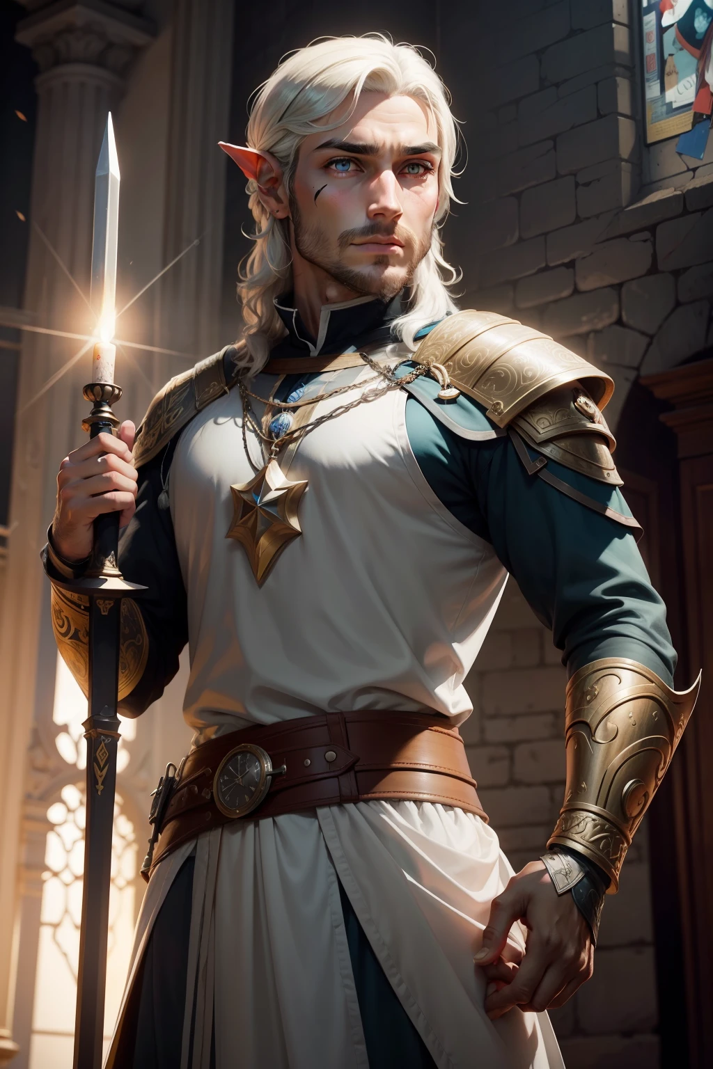 No beard，The pupils of the eyes are black