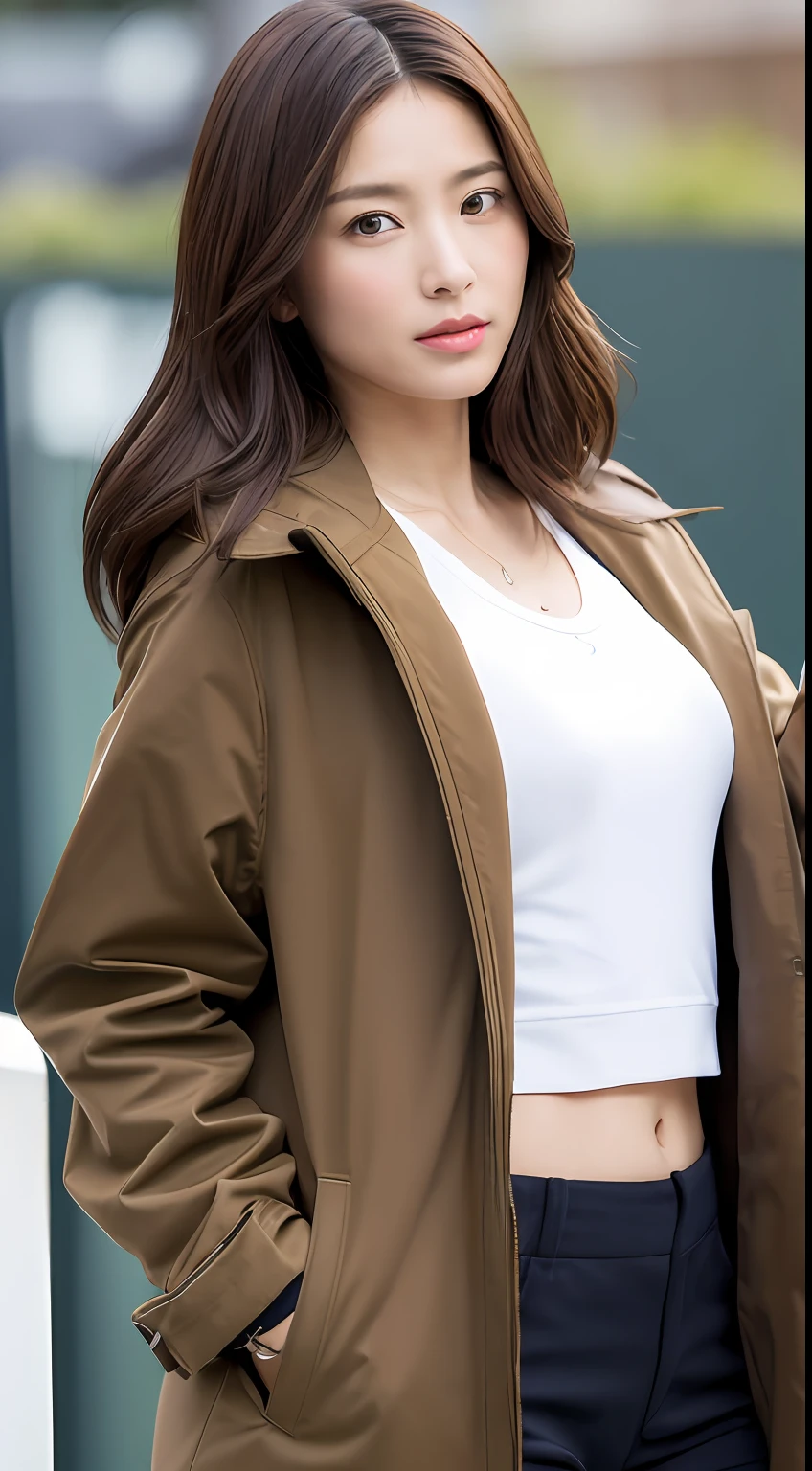 ((top-quality、8K、masterpiece:1.3))、foco nítido:1.2、Beautiful Women in Perfect Style:1.4、Slender Abs:1.2、((dark brown hair、small tits:1.2))、(tennis coat、Tennis Wear:1.1)、Highly detailed facial and skin texture、A detailed eye、二重まぶた、portlate