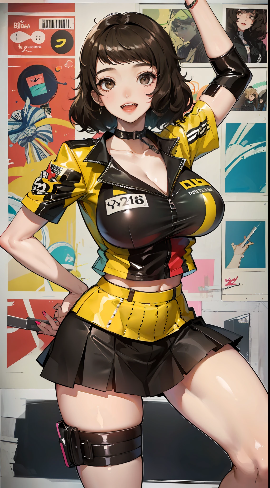 kawakami sadayo,Fashionable outfits，ssee-through，nipple tops，short  skirt，Feed your boyfriend，cheerfulness，Fleshy thighs，Pose，Poster publicity style，Ocean park，busty figure，C cup