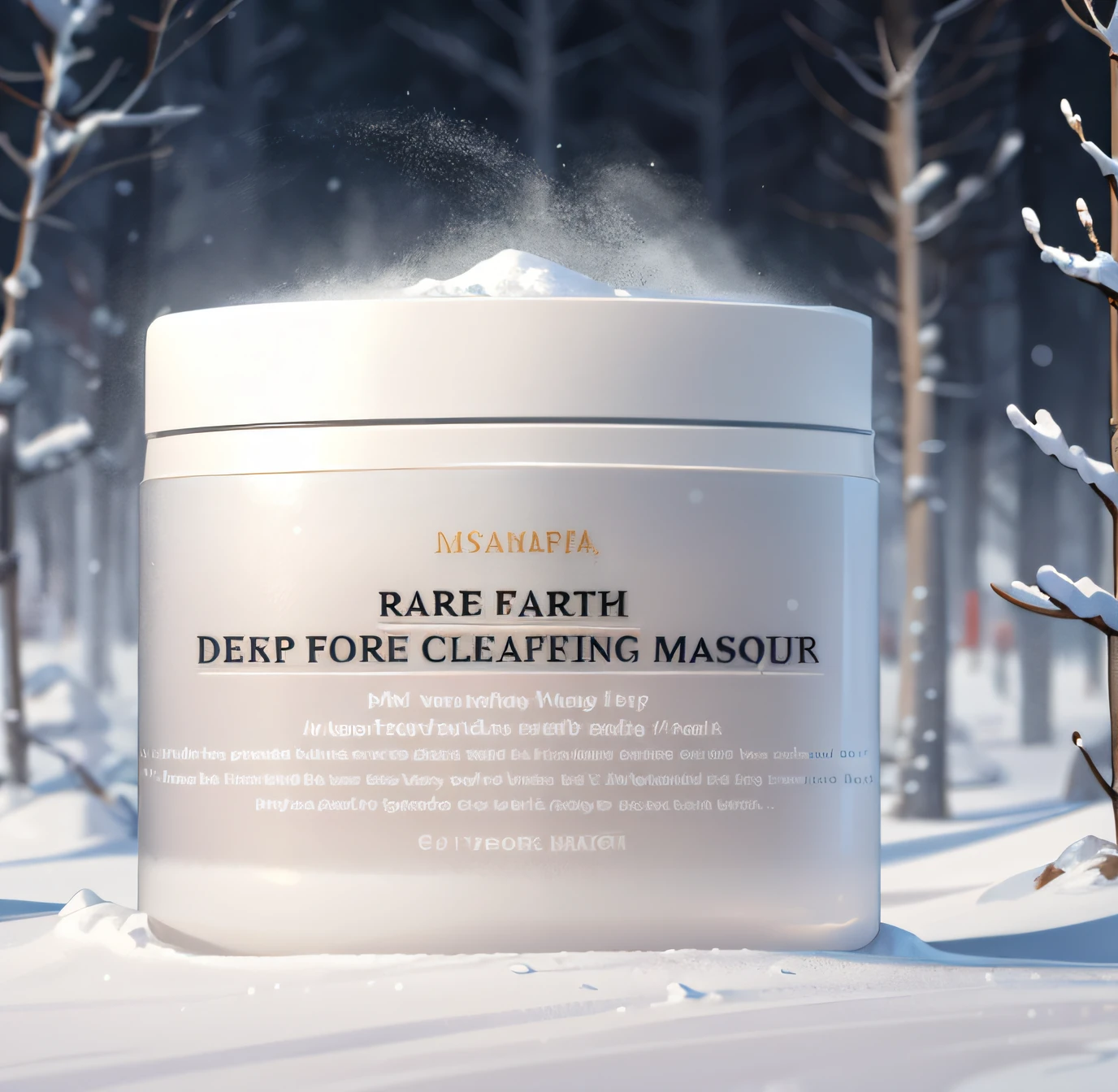 Product diagram of a body lotion,tmasterpiece,Best quality at best,(Very detailed CG unity 8k wallpaper),(Best quality at best),(The best illustrations),(The best shadow),Snow theme with natural elements,Falling snowflakes,It is surrounded by snow-falling leaves and branches,peacefulatmosphere,There are also glowing particle effects,(nature elements),(Snow theme),(delicate snowflakes),(foliage),(tree branch),(with light glowing),(particle effect)。,Isometric 3D,Octane rendering,Ray traching,ultra-detailliert