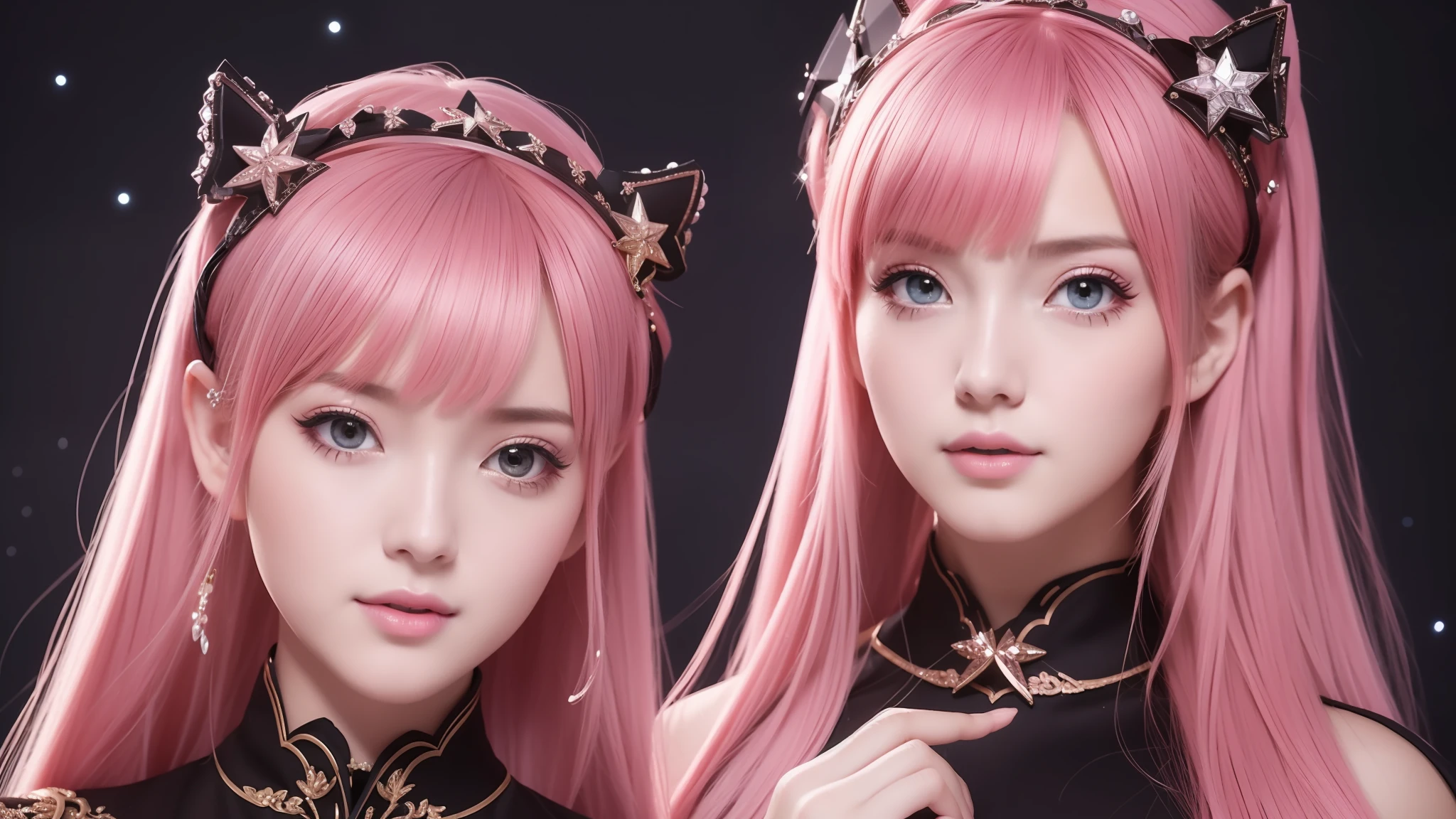 ridiculous, 1 girl, starry eyes, blush, (reality:1.5), (masterpiece, extremely detailed CG Unity 8k wallpaper, best quality, high resolution: 1.2), (ultra_detailed, UHD:1.2), (pixels:1.3), perfect lighting, unique, (beautiful girl:1.2), looking at the audience, unreal engine, side light, perfect face, detailed face, beautiful eyes, pretty face, (bright skin: 1.3), idol, (abs), ulzzang-6500-v1.1, soft smile, upper body, (crimson hair), (simple background), ((dark background)), (depth of field), close-up, selfie