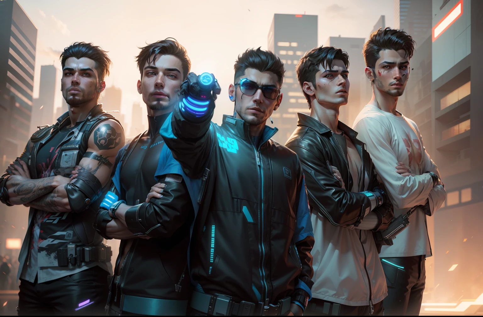 cyberpunk handsome boy, realistic face, 8k, ultra realistic