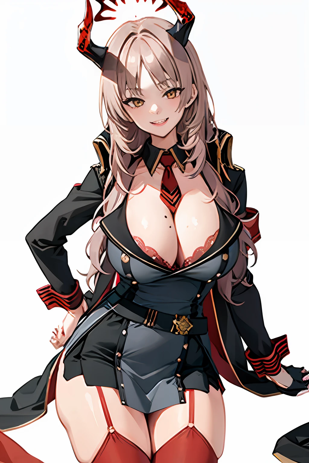 {best quality}, {{masterpiece}}, {highres}, extremely detailed woman, solo, sharp focus, {{{{{{{{white background}}}}}}}}, {{{character{{{1 woman}}}}}}, solo, {{{black clothes, black heels}}}, standing, light smile, closed mouth, beautiful detailed eyes, light brown eyes, {{{{{sharp focus}}}}}, {{{{{masterpiece character design}}}}}, {{{{full body}}}}, {{{{medium shot}}}}, shiny hair, {{{long straight hair}}}, hime-cut bangs, hair tucked behind ear, dirty blonde hair