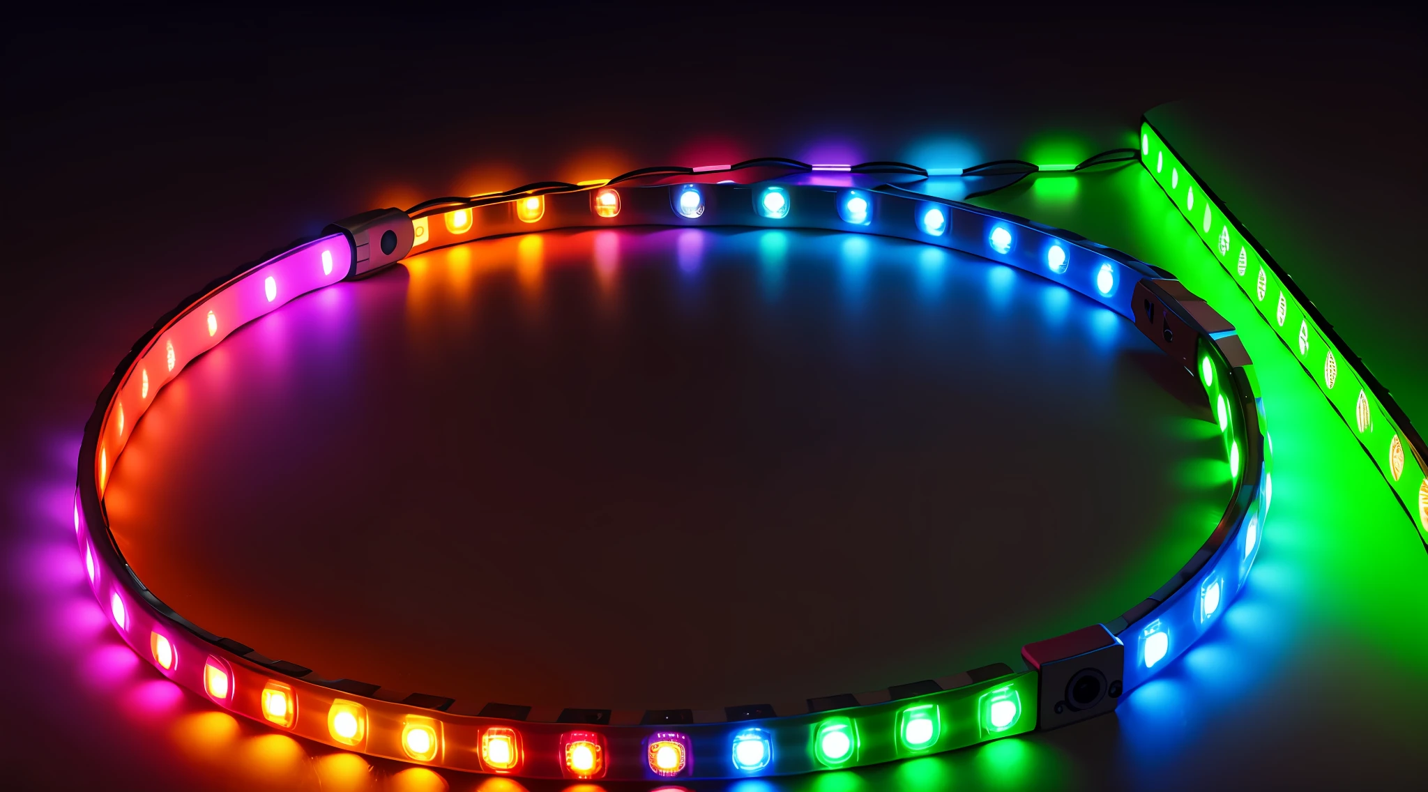 Close up of round led strip light on black background, rgb lights, RGB lighting, rgb led, rgb led lights, RGB, LED effect, rgb ethereal lighting, LED, Smooth light-emitting diodes, Colored indicators, led light strips, Efeito de Luz, led color, Light-emitting diodes, nipple play, small led lights, colored lighting, color lights, Thin luminous lamps