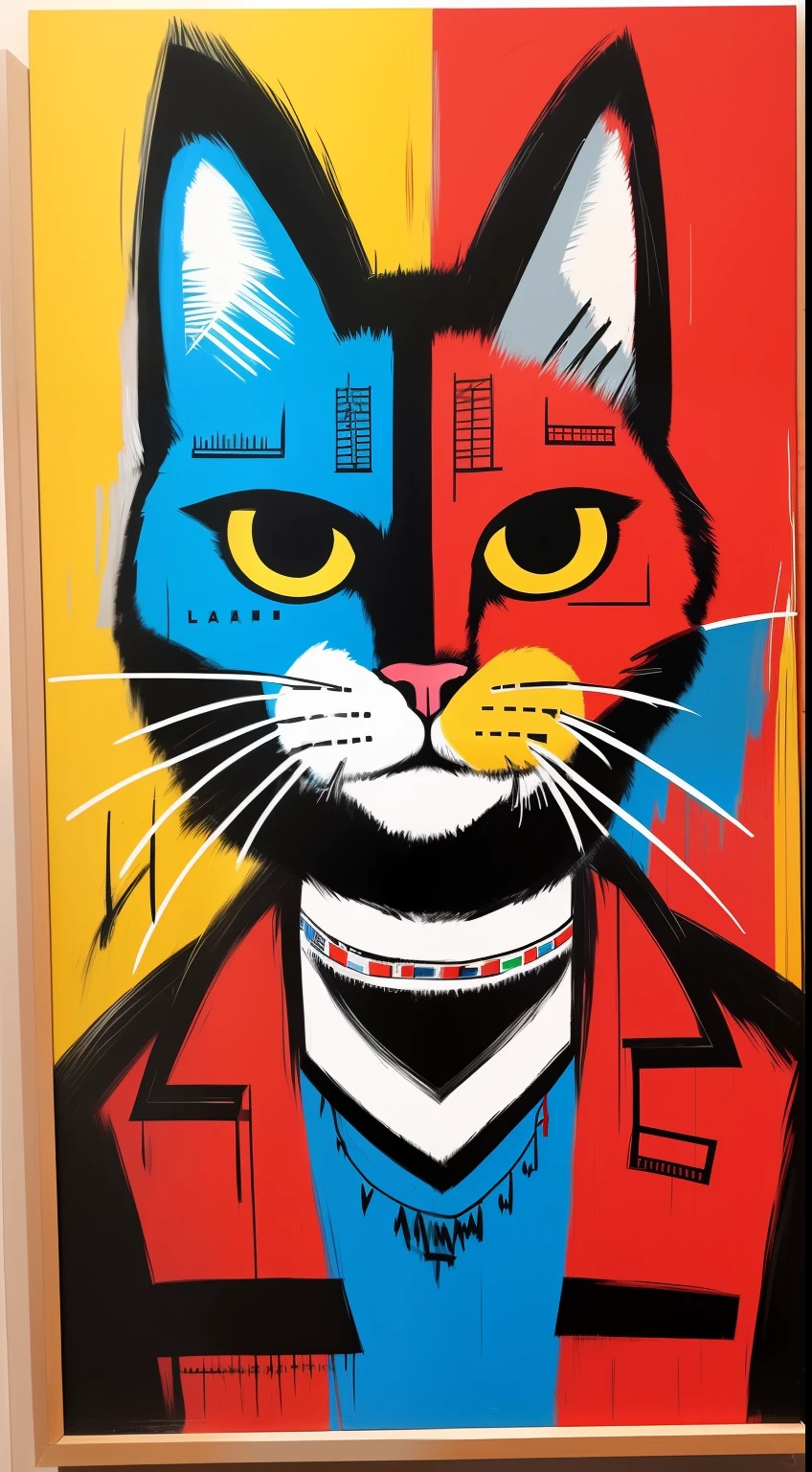 １Cat、Like Basquiat's paintings、Wall Street、buliding、newyork、cache、money、an extremely devious and beautiful