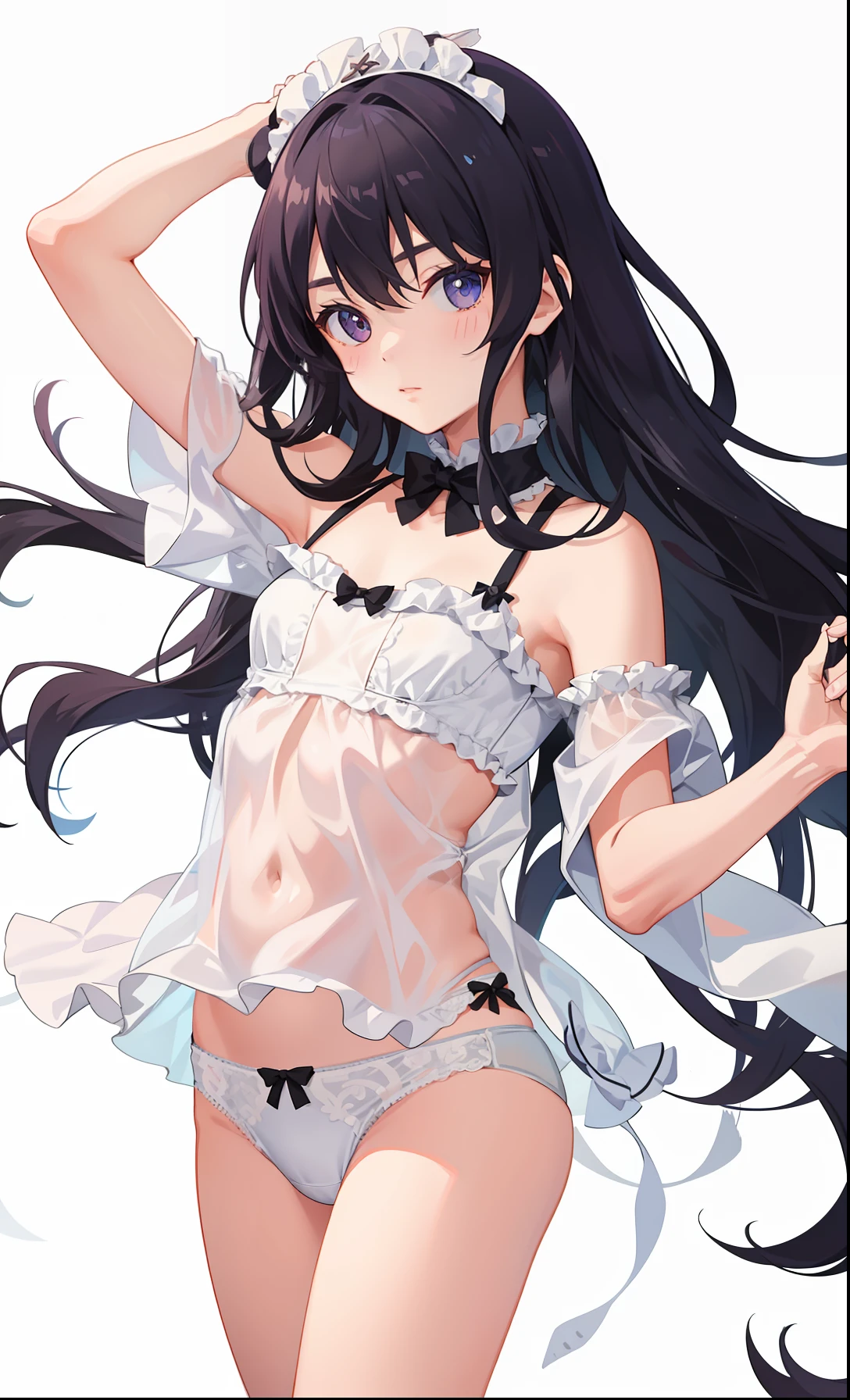 1girl in、Cute underwear、cute little、Upper body portrait、