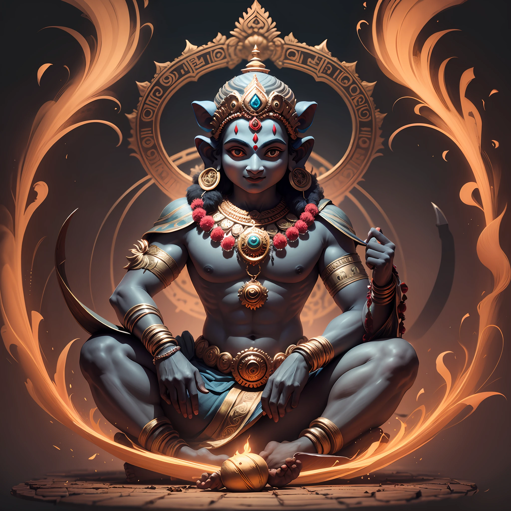 Indian god Vinayaka 4k HD image in a black background low-light --auto --s2