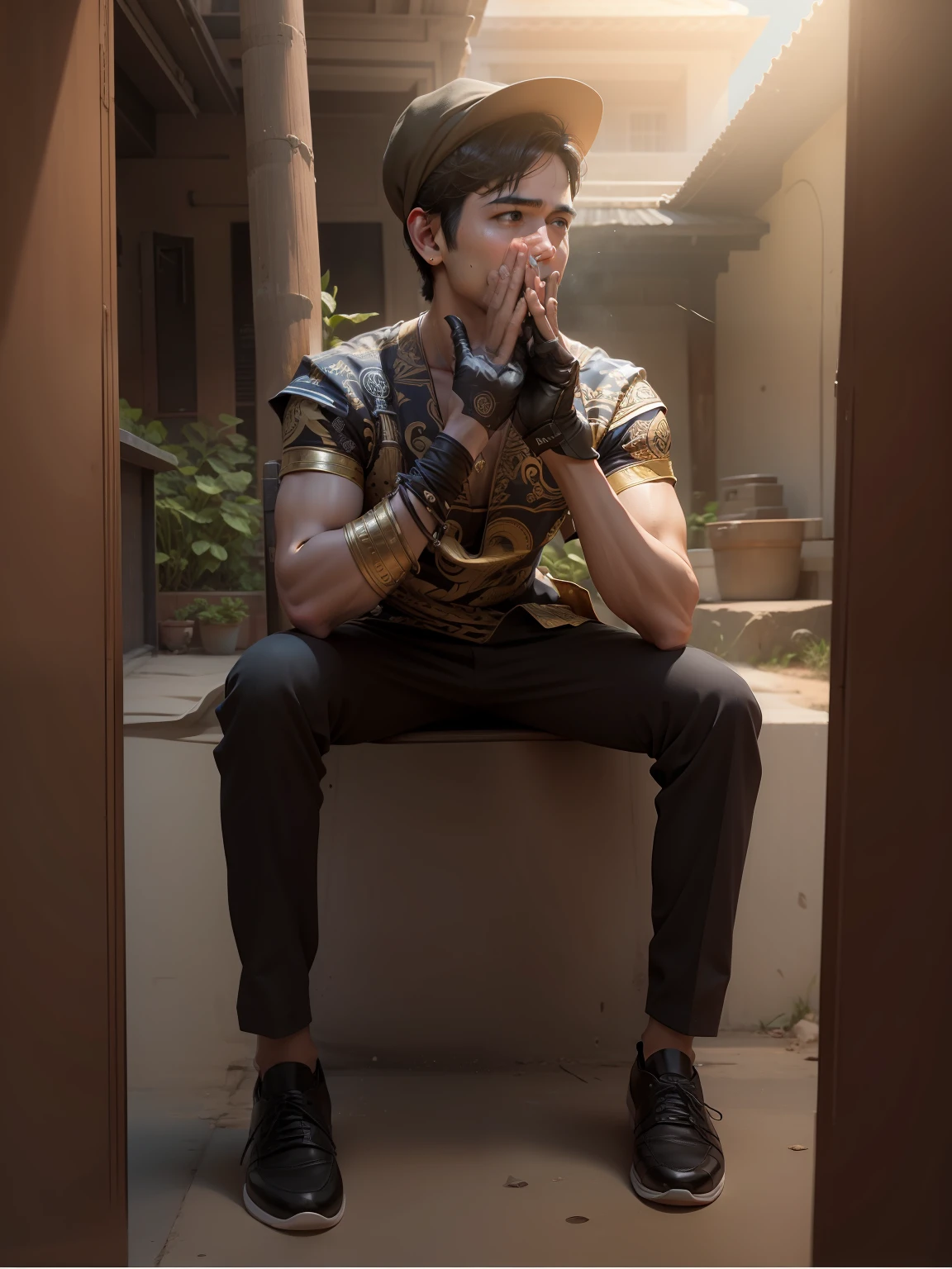 Real boy face, change background,change suitable boy body,real face details