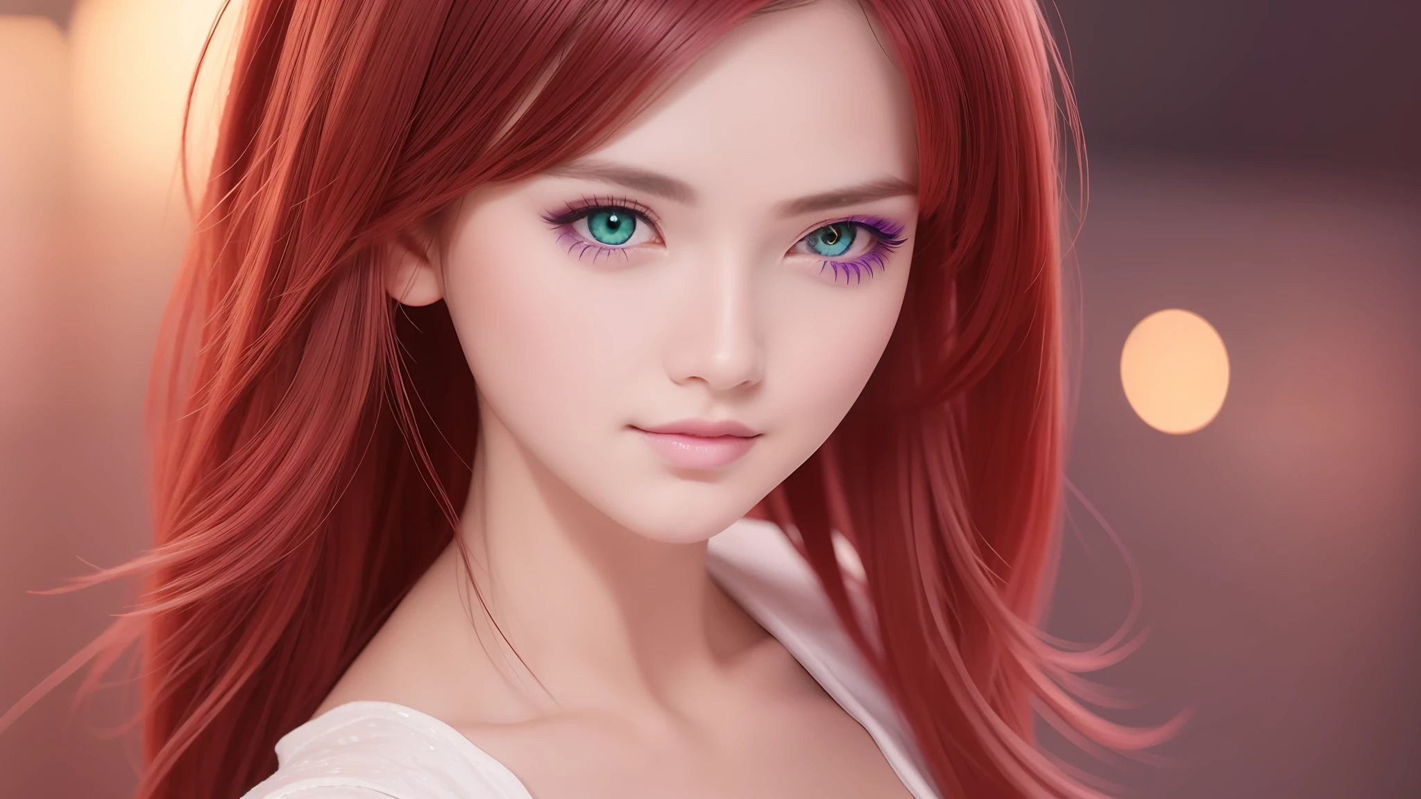 one purple eye,Has a lightning effect