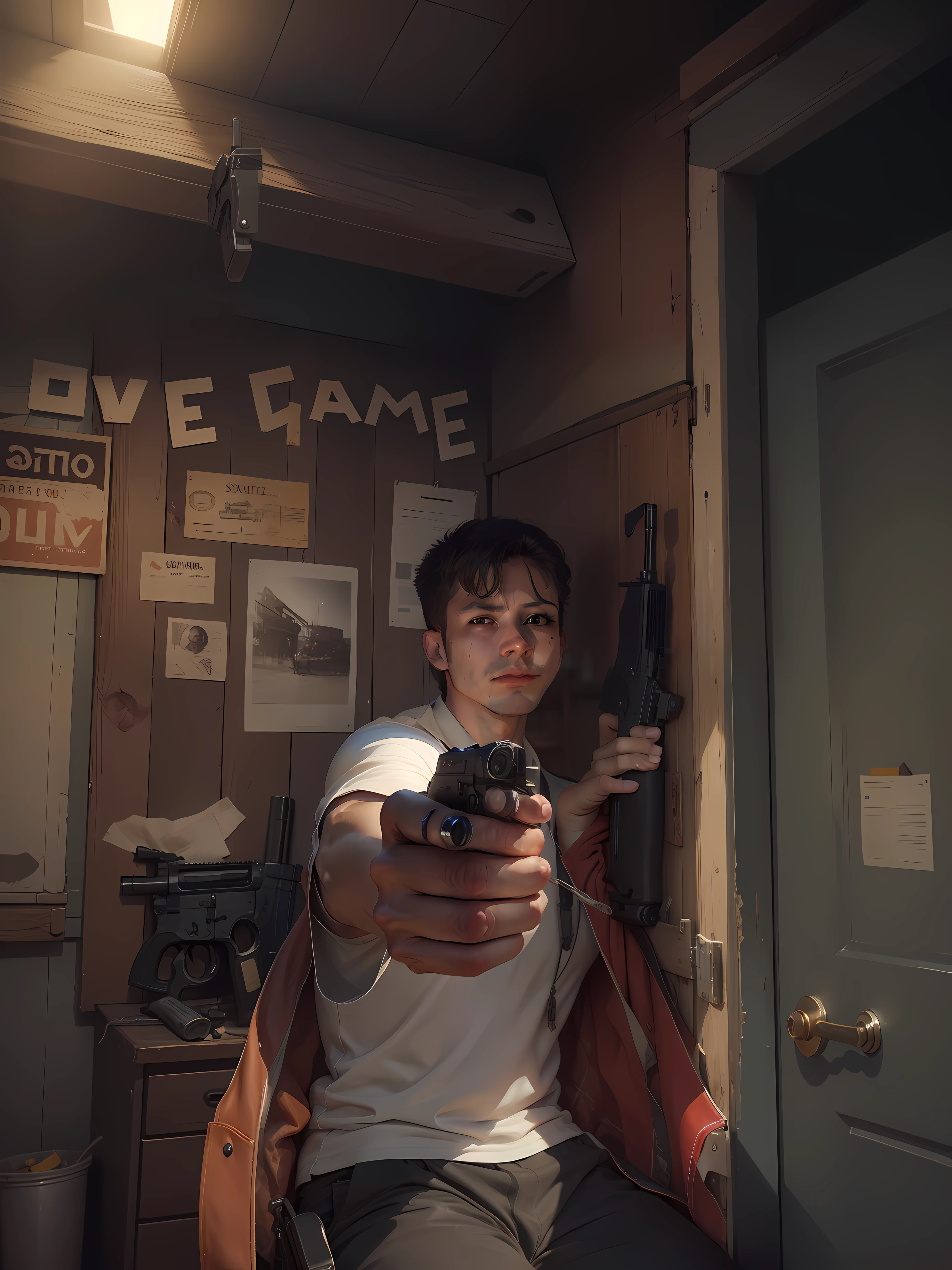 Gun in hand
