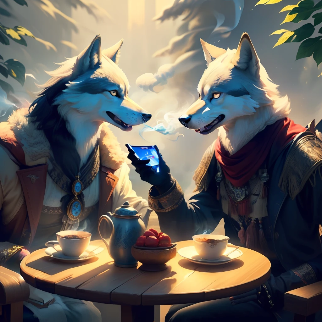 Indians Wolf smoke Smartphone Emoji