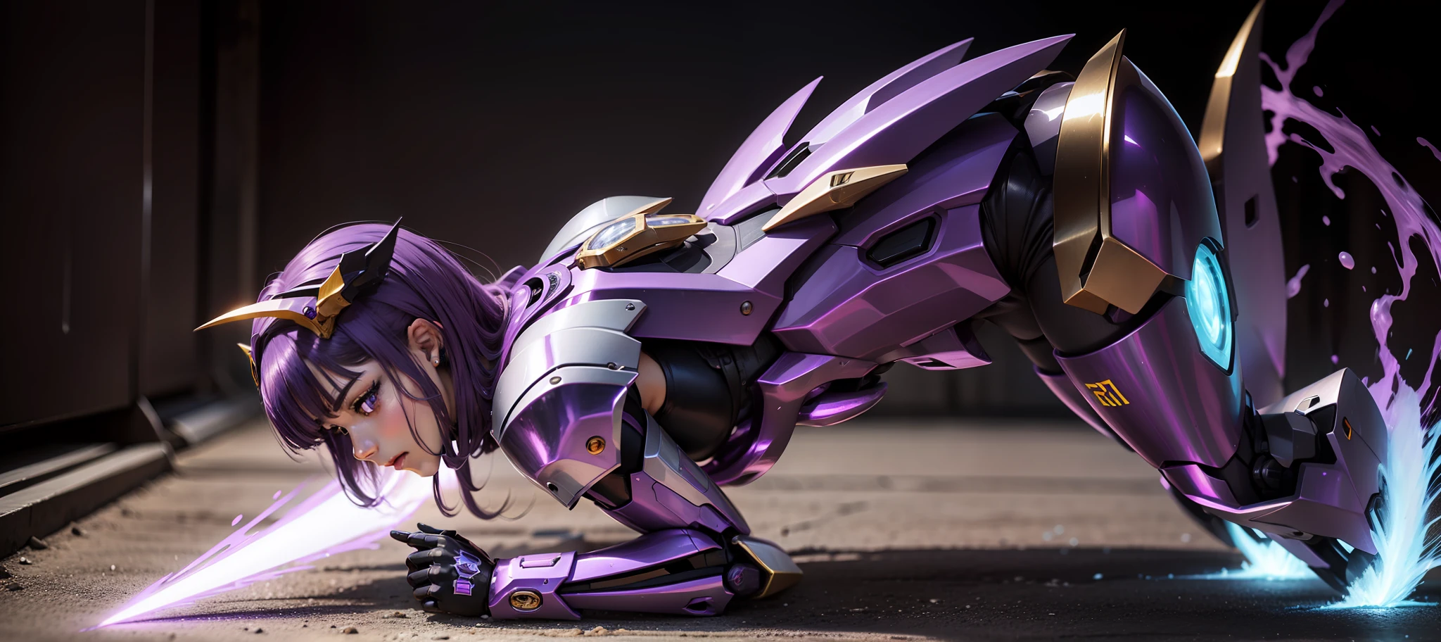 Mecha purple metallic luster,
