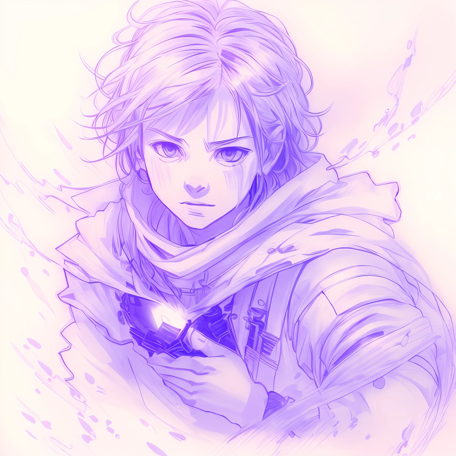 an anime line drawing of linus_sebastian,