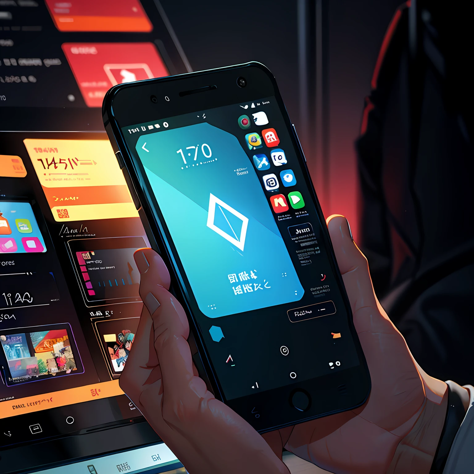 The operation interface of a mobile phone