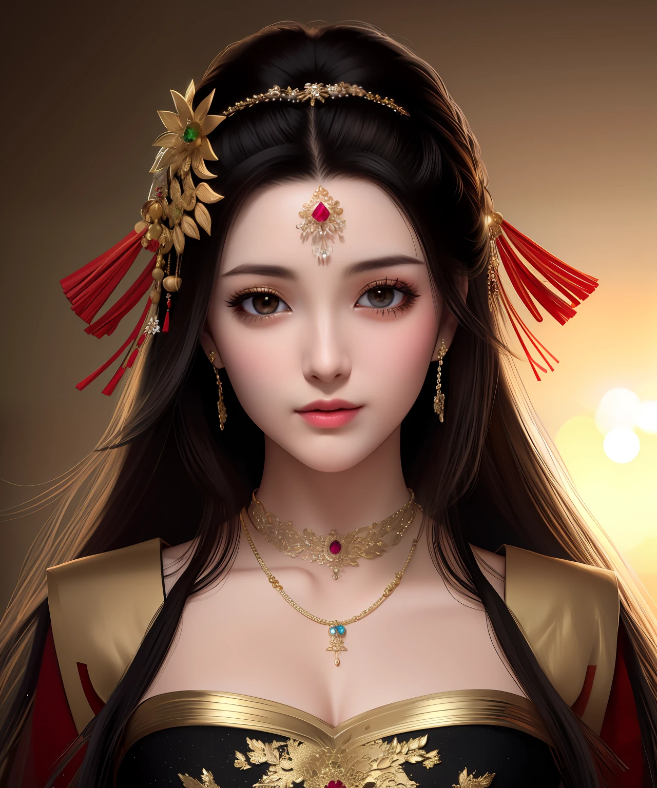 best quality, masterpiece, highres, 1girl,china dress,hair ornament,necklace, jewelry,Beautiful face,upon_body, tyndall effect,photorealistic, dark studio, rim lighting, two tone lighting,(high detailed skin:1.2), 8k uhd, dslr, soft lighting, high quality, volumetric lighting, candid, Photograph, high resolution, 4k, 8k, Bokeh,