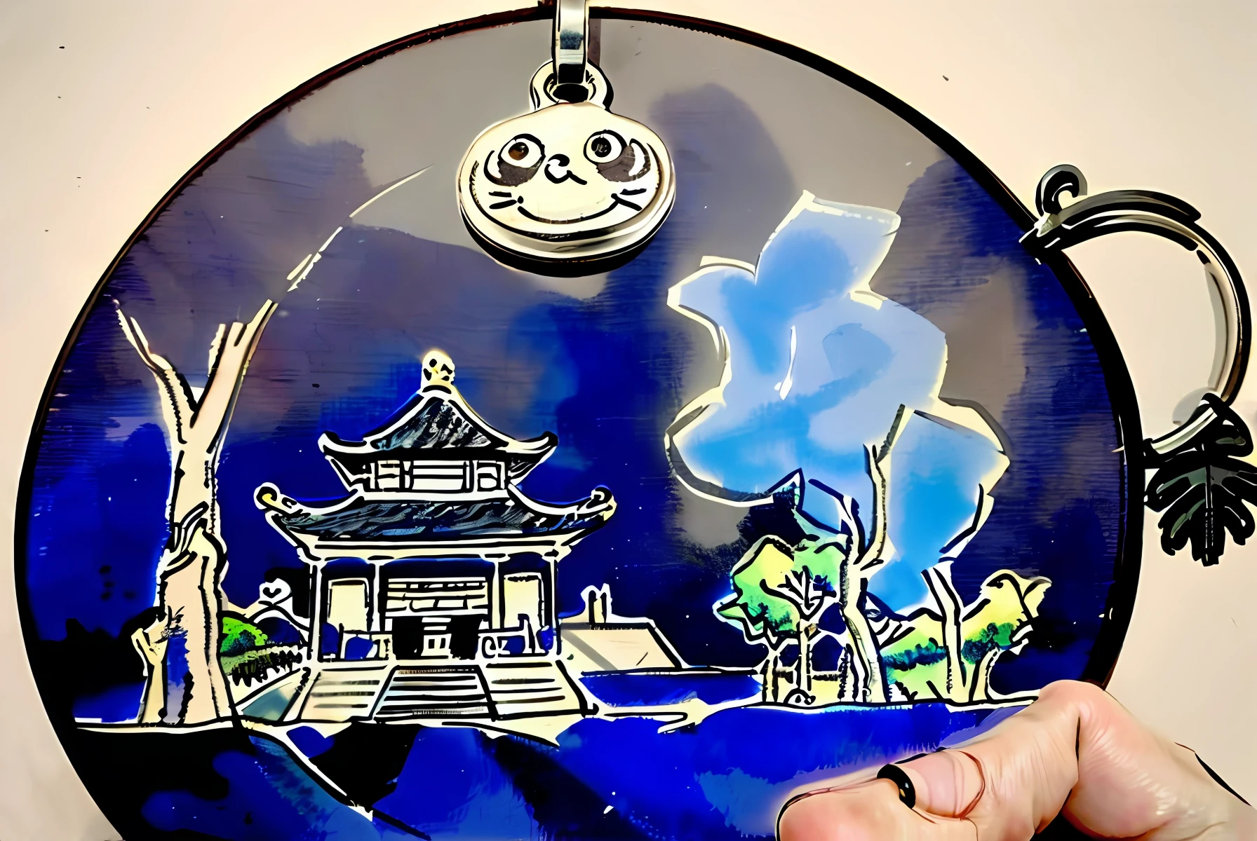 （illustratio：1.3）Q style building Nanjing Confucius Temple（（（tmasterpiece））），（（（best qualtiy））），（（The details are so-so）），（Keychain pattern），（（Cute cultural creativity）），