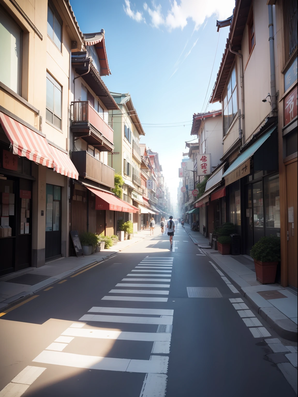 street、Street with foot traffic、夏天