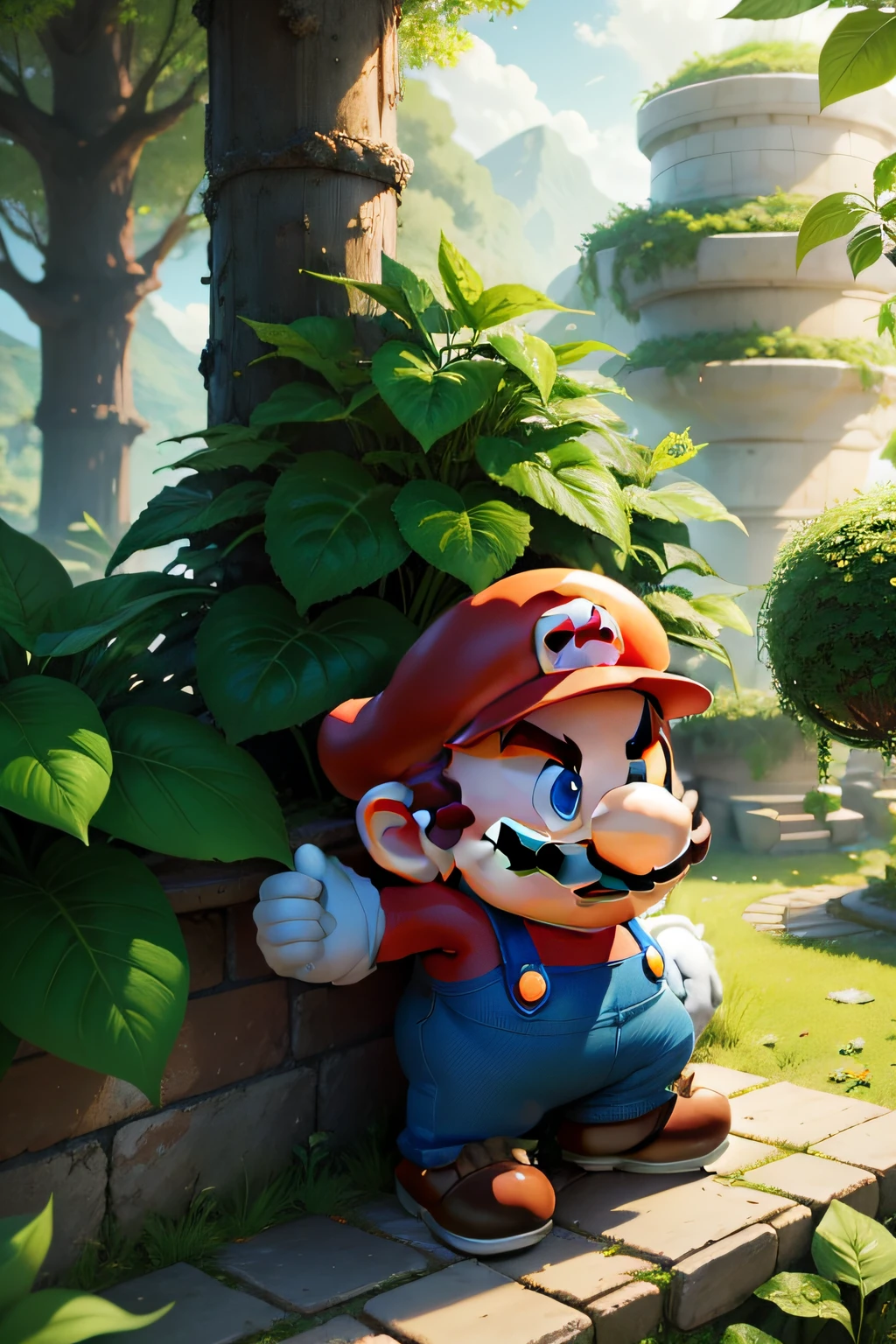 Mario moves greenery