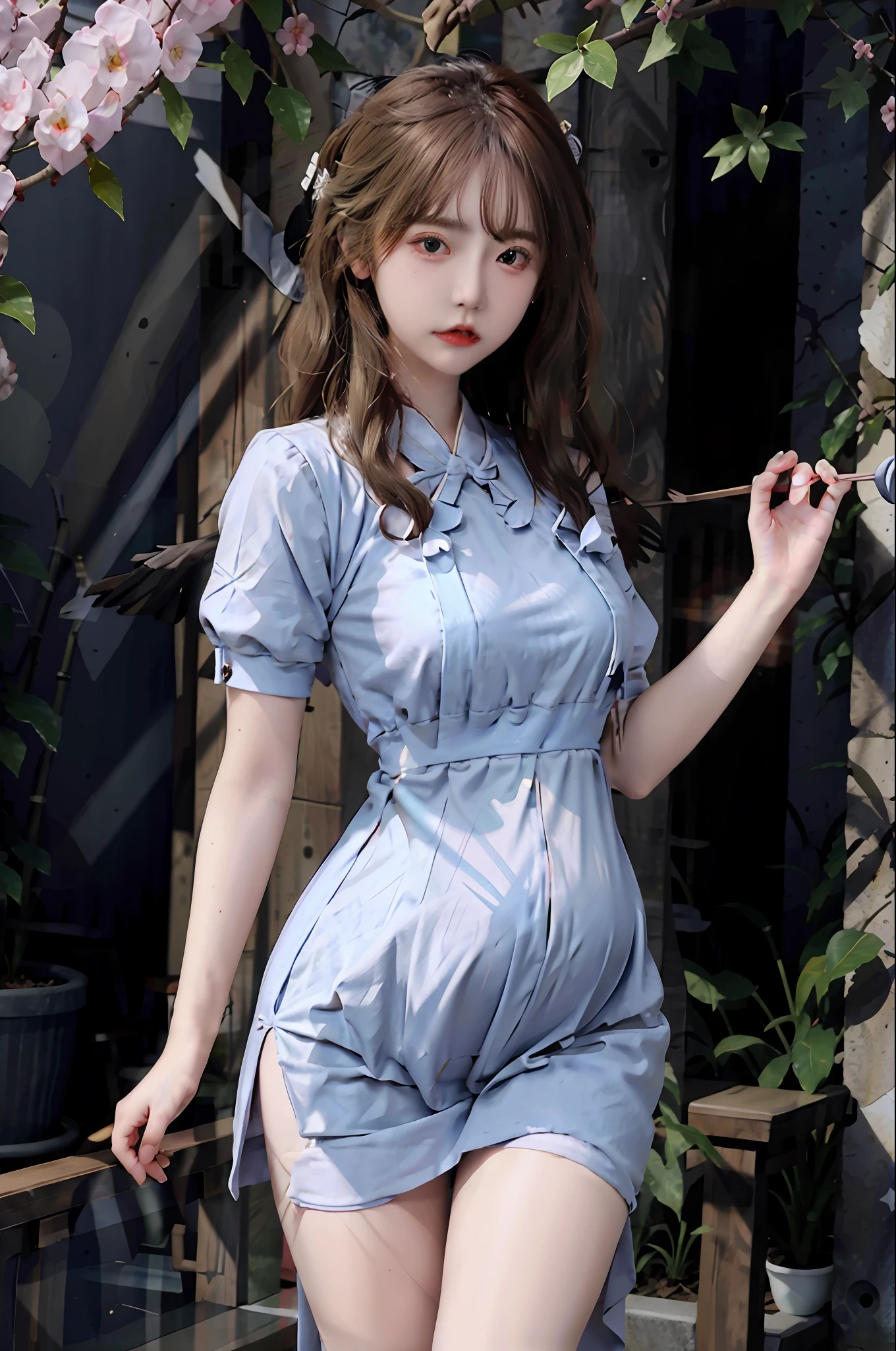 ultra realistic 8k cg, Picture perfect face, flawless perfection, Ren, tmasterpiece, professionalartwork, famousartwork, 电影灯光, cinematicbloom, s the perfect face, beauitful face, beautidful eyes, (Perfect female body, a narrow waist), (Clergy suit, Lace, Armour), (breasts out, Beautiful outfit, NSFW, breasts out, sexyposture:0.7), (Angel wings, angelicales, White wings:1.33), fanciful, dream magical, intricately details, delicate patterns, big breasts enchanting,Pregnant belly,Pregnant belly