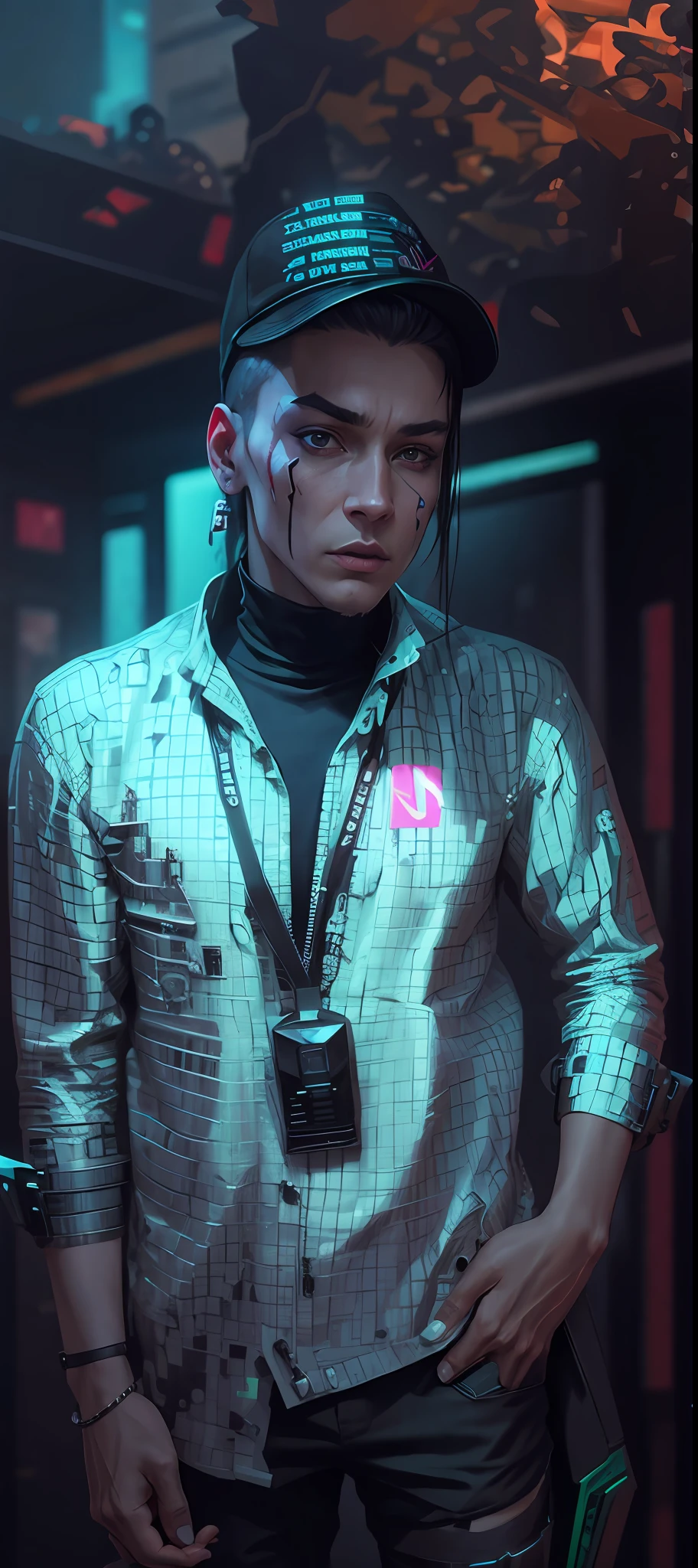Cyberpunk, Dystopia, Futurist reall Stick face