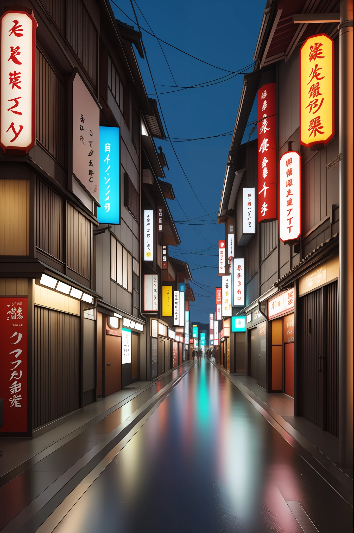 street japan, 3 d rendered, Realism, rendering by octane, synthetic wave, Highly detailed