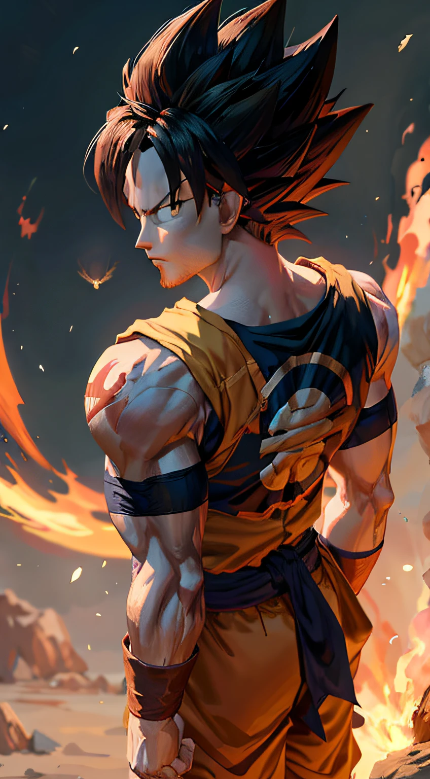 Dragon Ball Goku wallpaper Dragon Ball Goku wallpaper, Highly detailed portrait of Goku, portrait of goku, photorealistic human goku, Goku portrait, Son Goku, Badass anime 8 K, human goku, dragon ball artstyle, 4k manga wallpapers, epic digital art illustration, Detailed digital anime art, Super Saiyan Goku, Wukong, Goku from Dragon Ball, Anime wallpaper 4K
