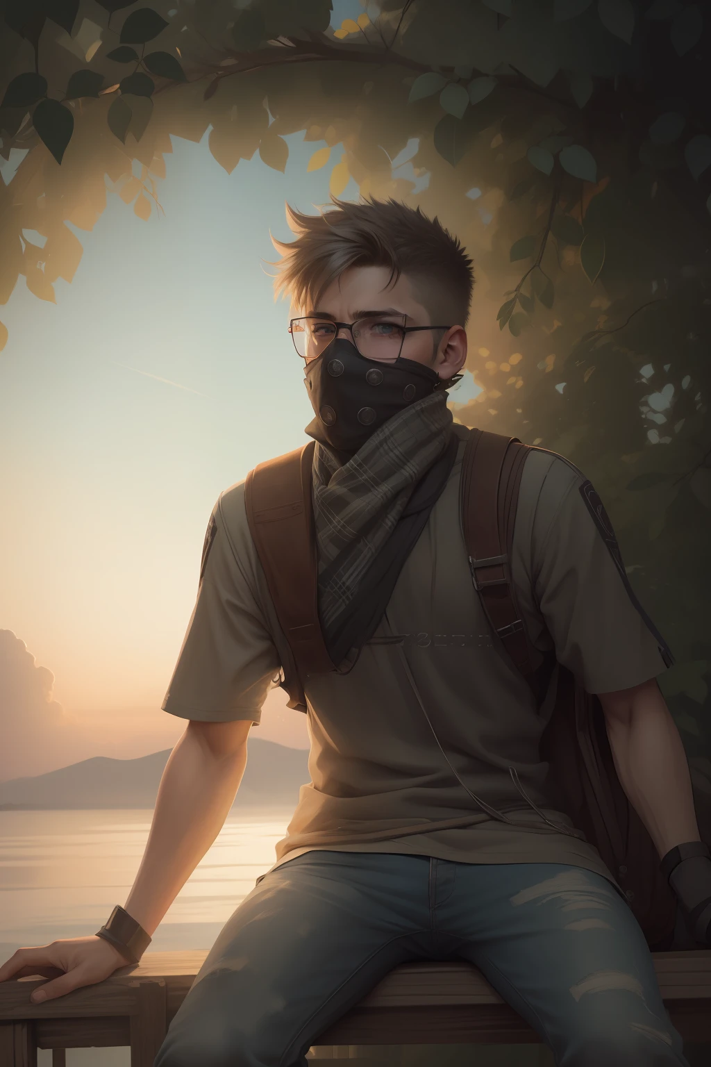 Siberpunk look, realistic, boy,full hd ,