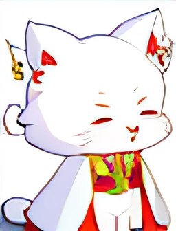 Cartoon cat with cape sitting on the ground with mobile phone, white - haired fox, tabaxi monk, foxes, Someone, Nekomimi, shikamimi, anime cat, Lung-hsien, White fox anime, Amaterasu, vampire white fox, tabaxi, The Legendary Mogul of Korra, XQCOW