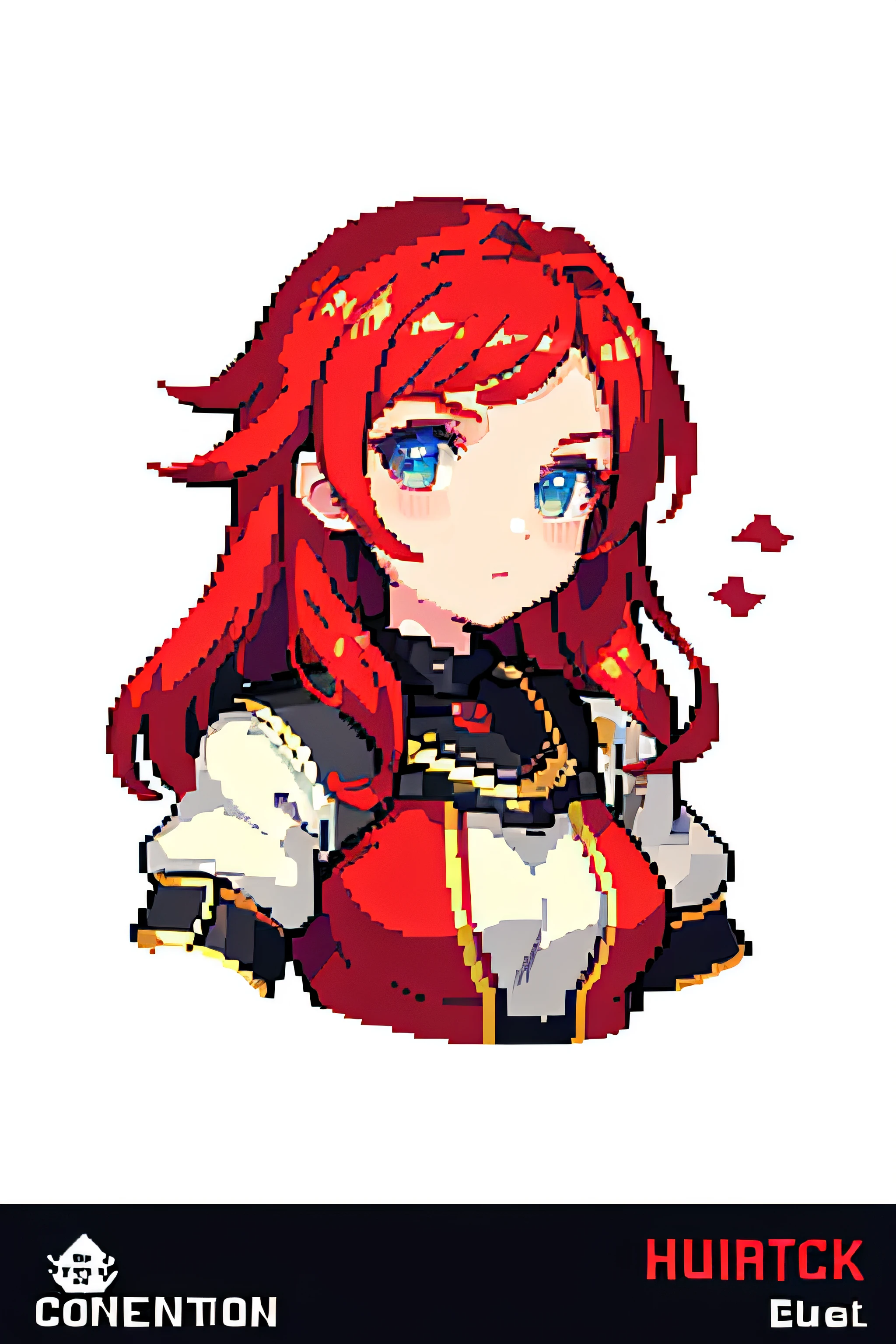 red hair, warrior, (masterpiece, top quality, best quality),pixel,pixel art, 1girl, (best quality:1.3),(masterpiece:1.1),(illustration:1.2),(ultra-detailed:1.2)