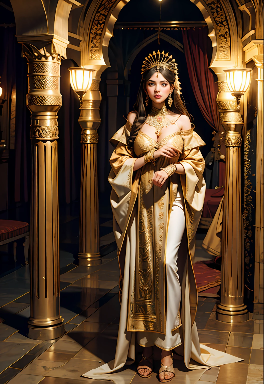 A moroccan medieval princesse caftan outfit