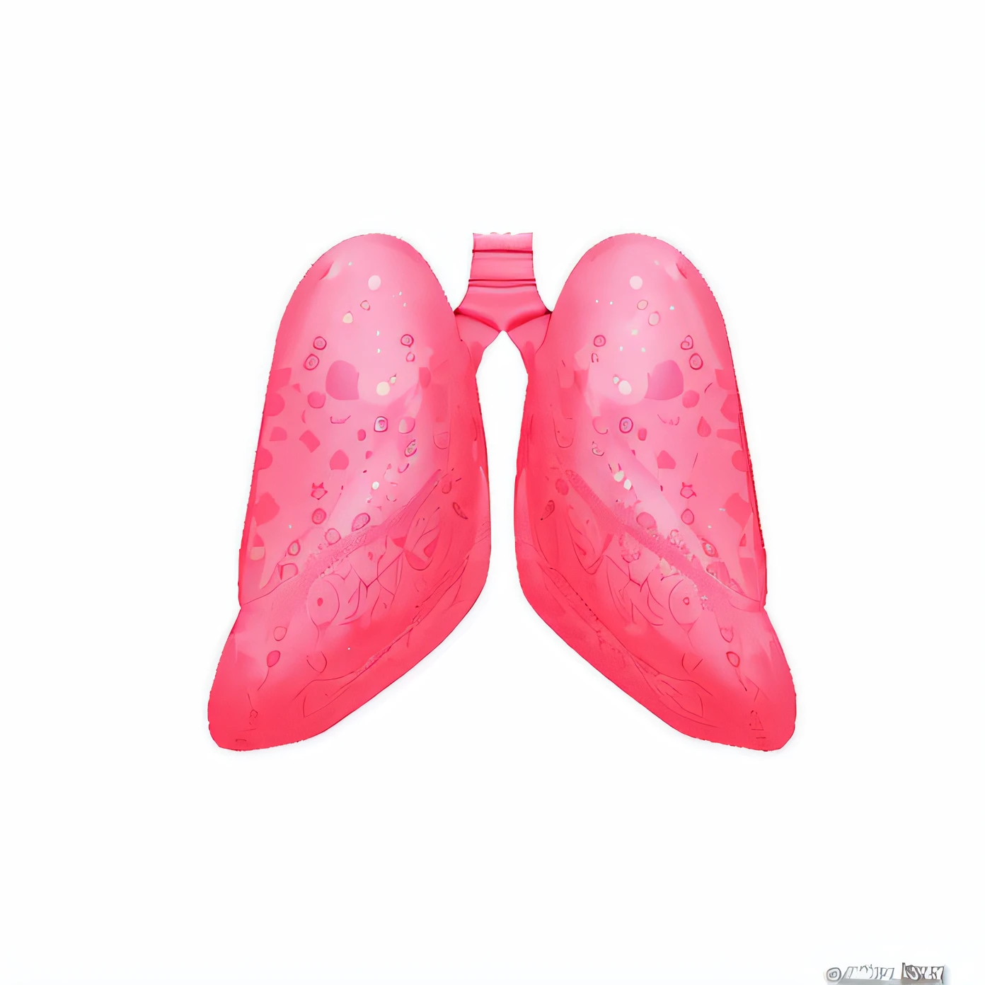 There is a picture of a pair of lungs in the air, lungs, Artistic illustration,Cartoon science,Disney,Early childhood education cartoons